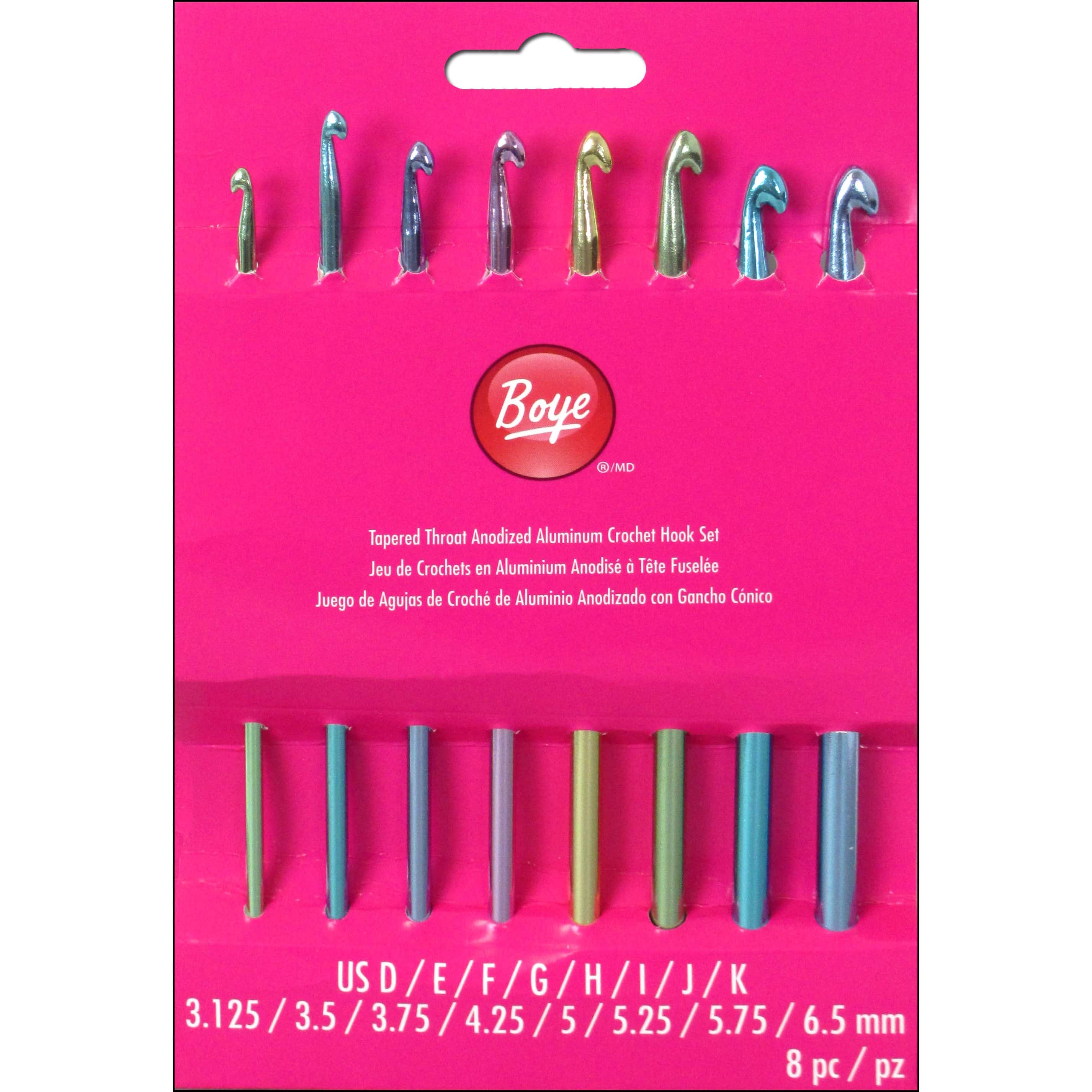 Boye® Aluminum Crochet Hook Set, D-K