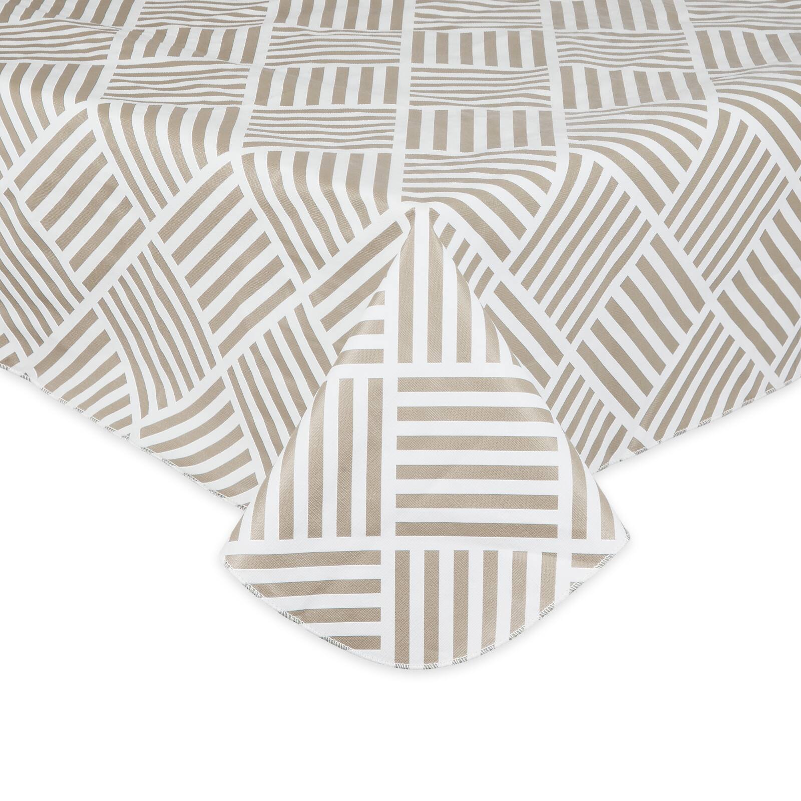 Stone Grid Vinyl Tablecloth 60" x 84"