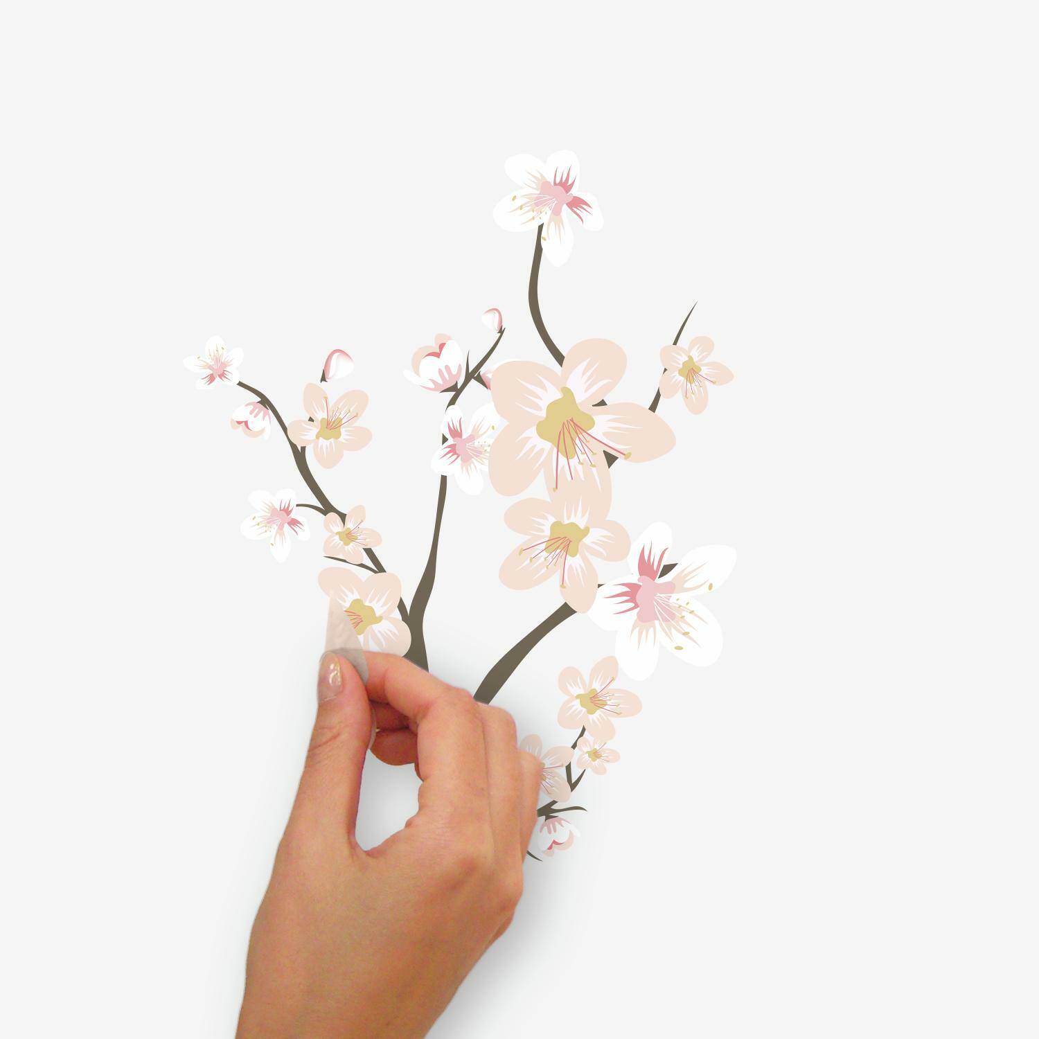 RoomMates Cherry Blossom Branch Decals with 3D Embellishments