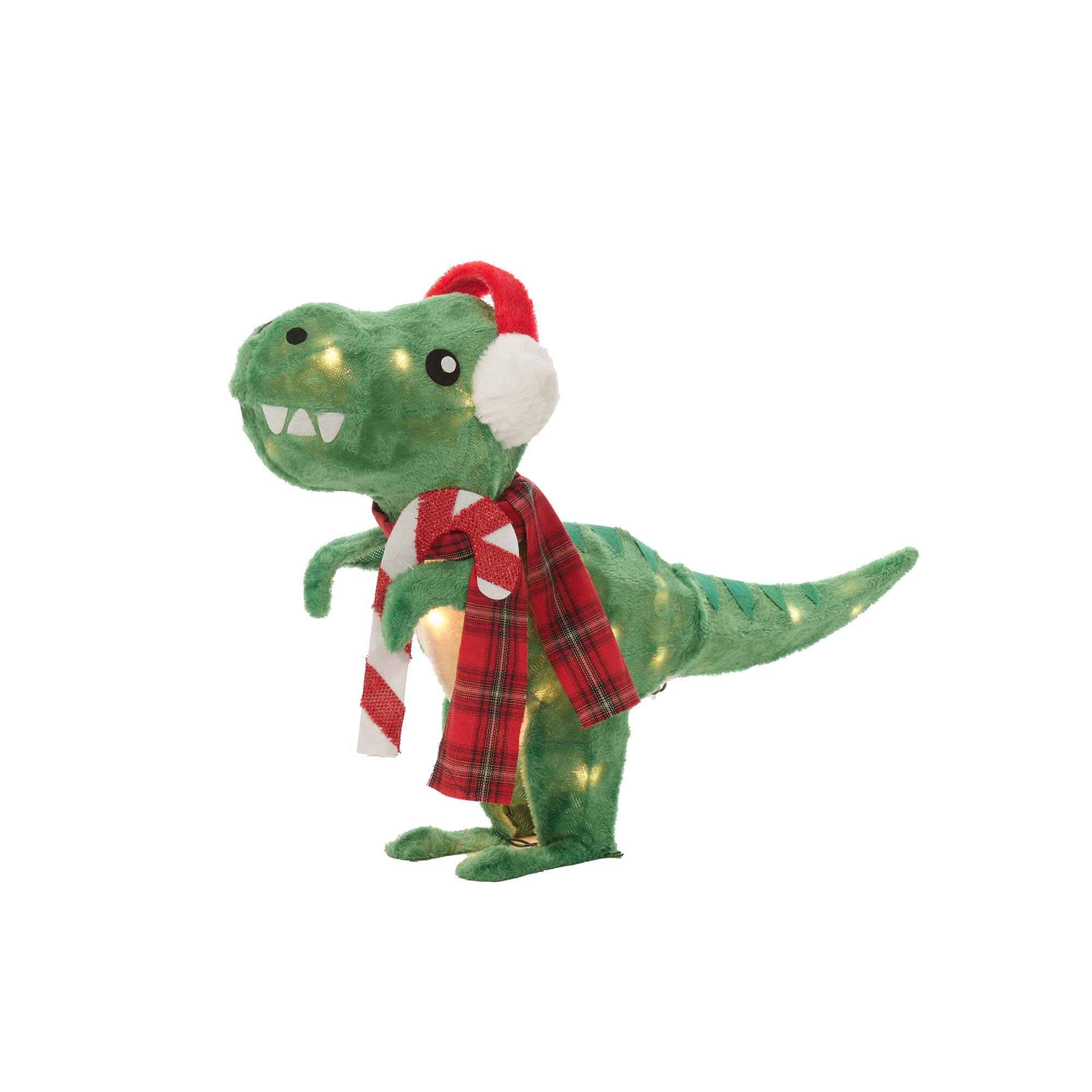 24&#x22; Plush T-Rex with Earmuffs Figurine