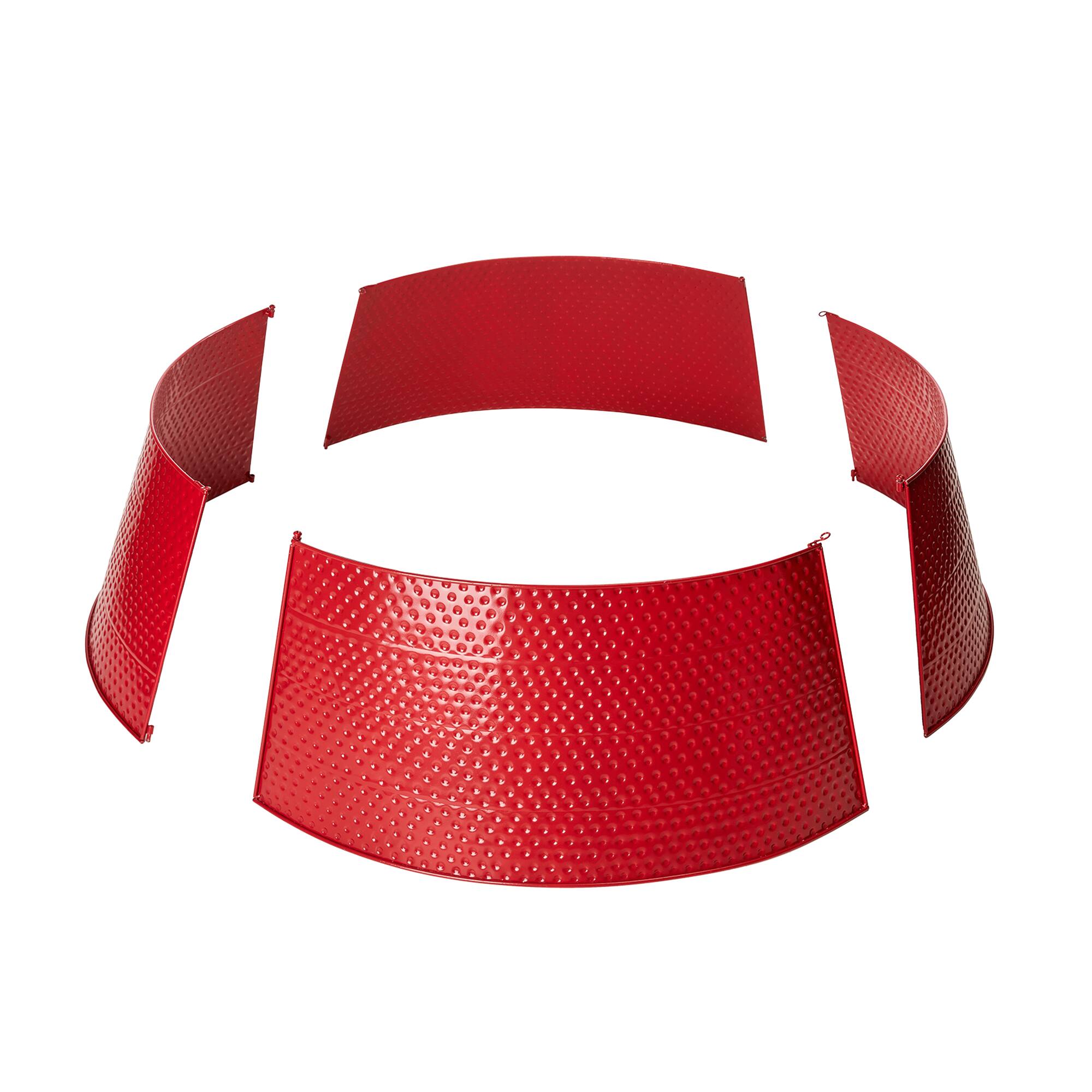 Glitzhome® Red 40.5" Hammered Metal Tree Collar