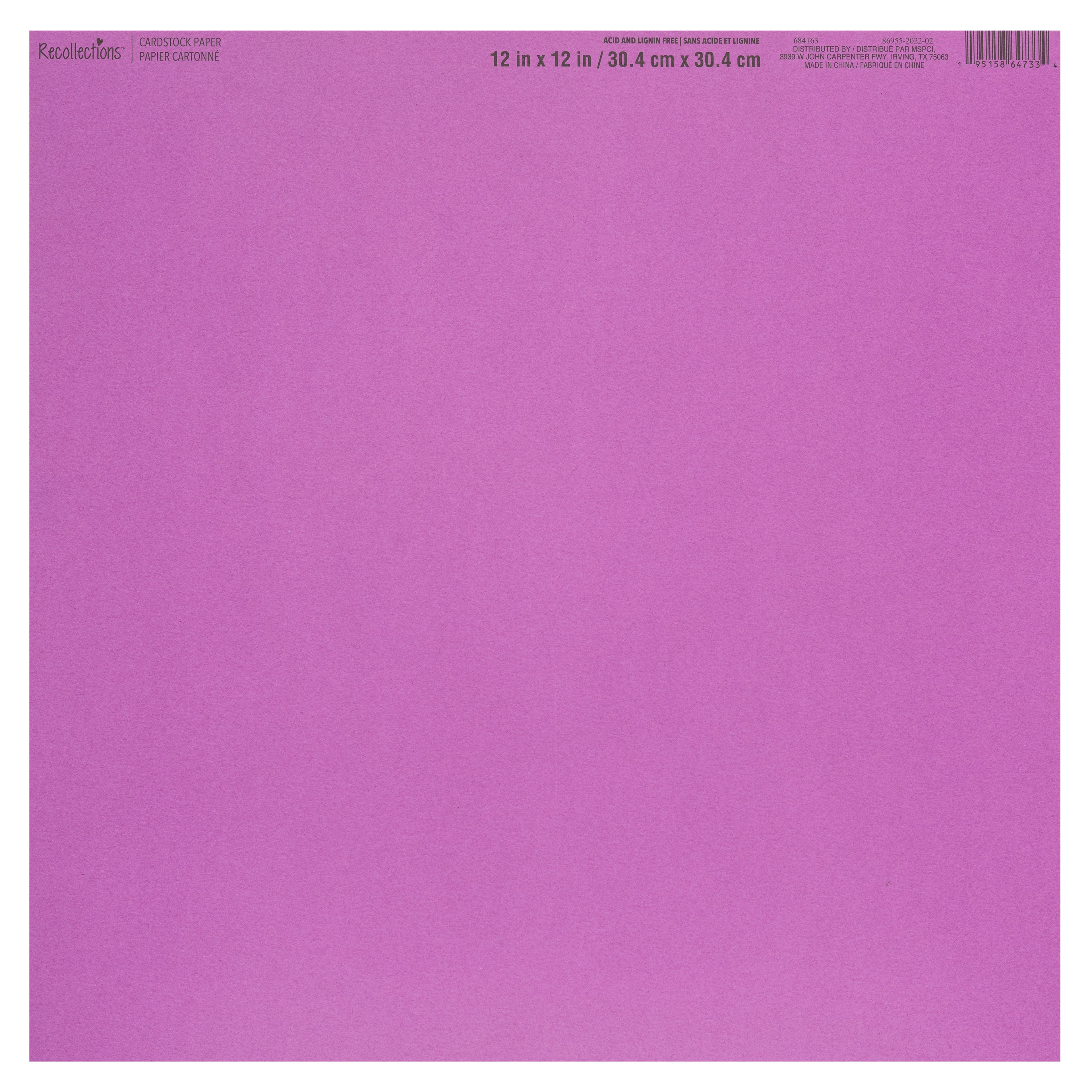 60 Pack: Smooth Solid Cardstock Paper by Recollections™, 12" x 12"