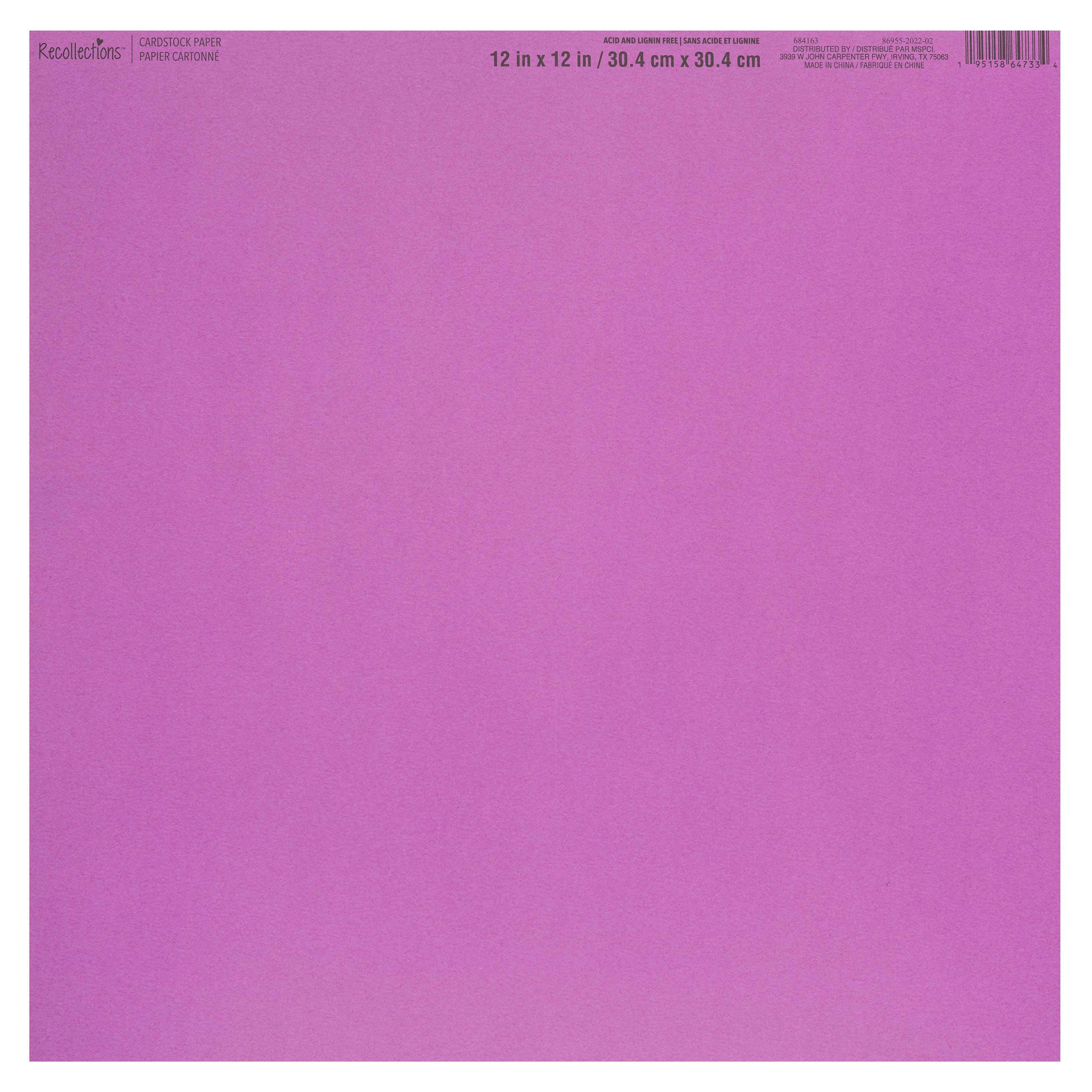 Smooth Solid Cardstock Paper by Recollections™, 12" x 12"