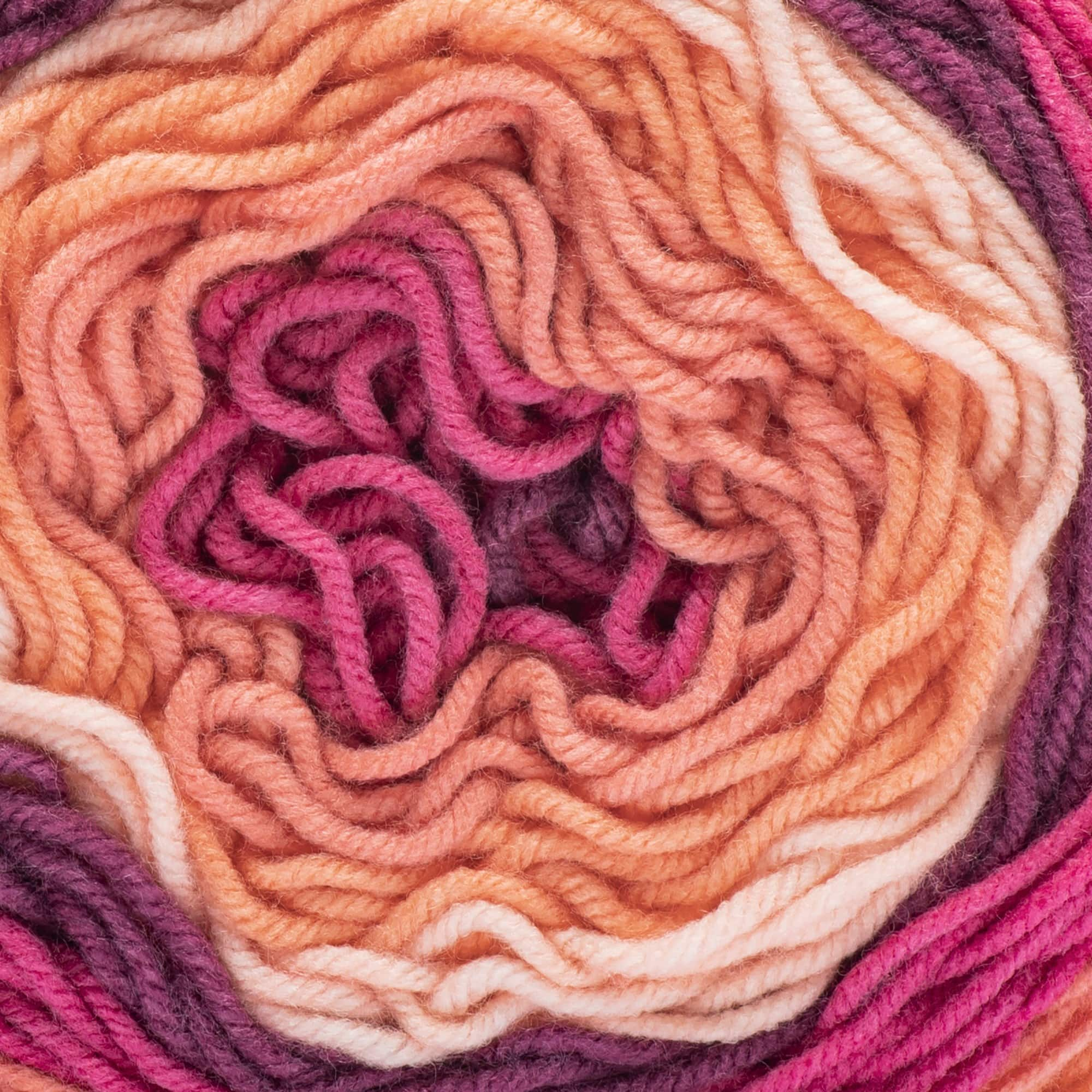 caron big cakes blanket peach part ay yarn｜TikTok Search