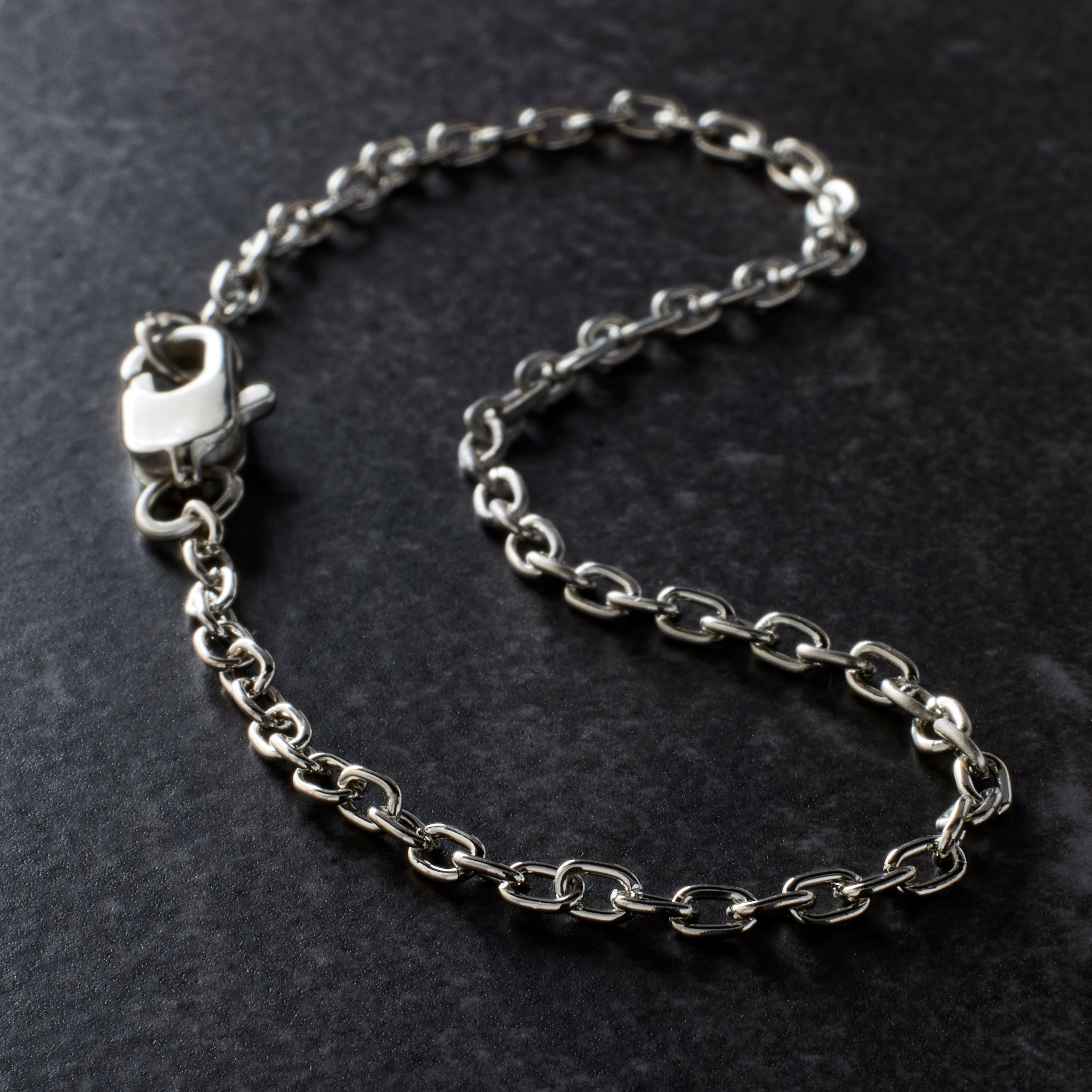 12 Pack: 7.5" Rhodium Anklet Charm Bracelet by Bead Landing™