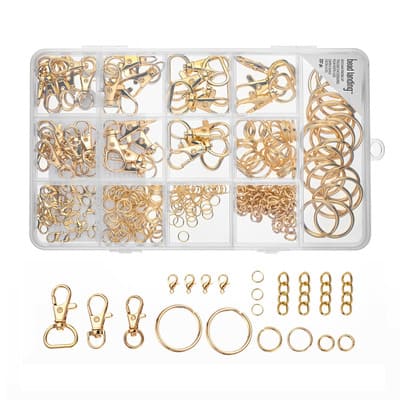 Gold Keychain-Making Findings Kit by Bead Landing™ image