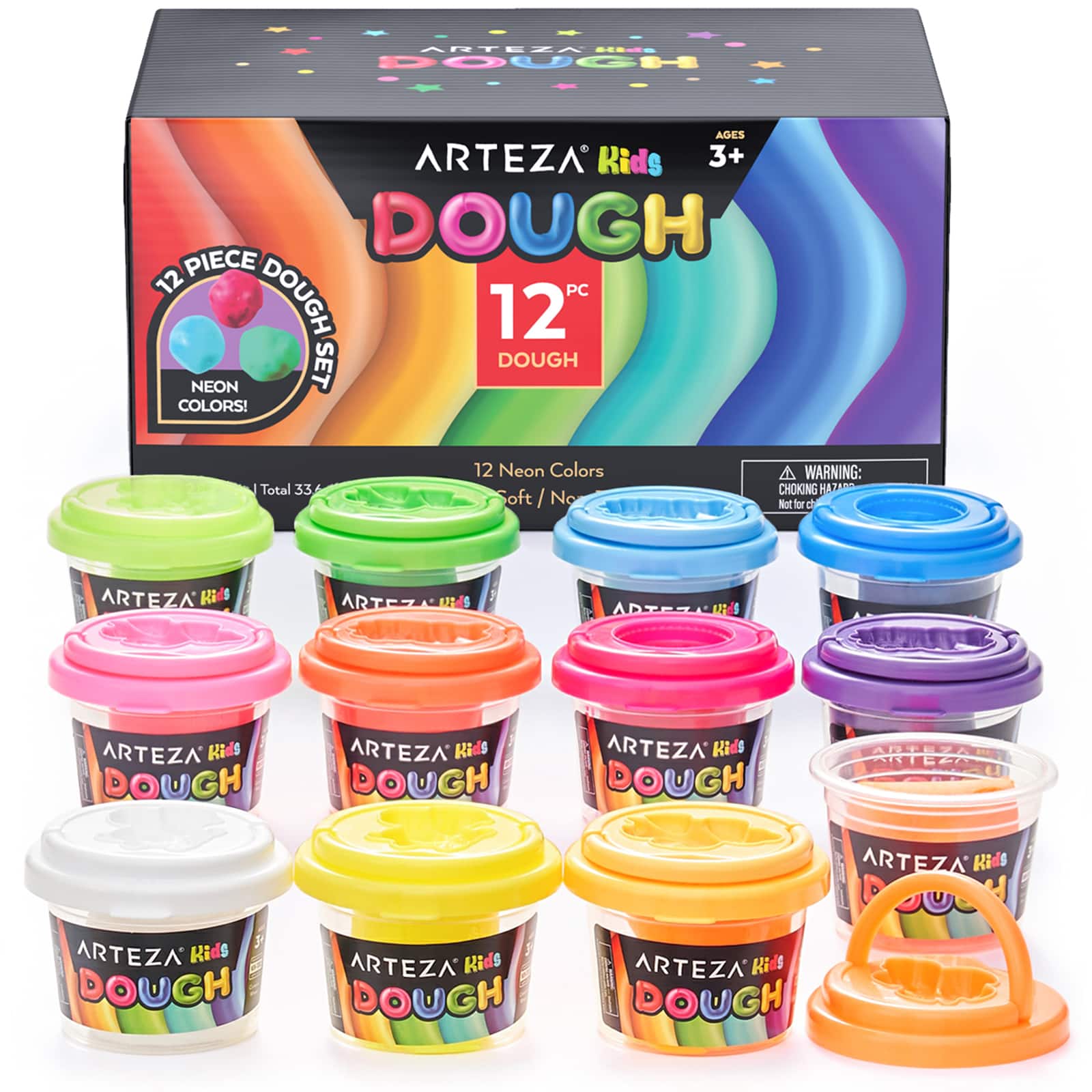 Arteza&#xAE; Kids 12 Piece Neon Colors Dough Set