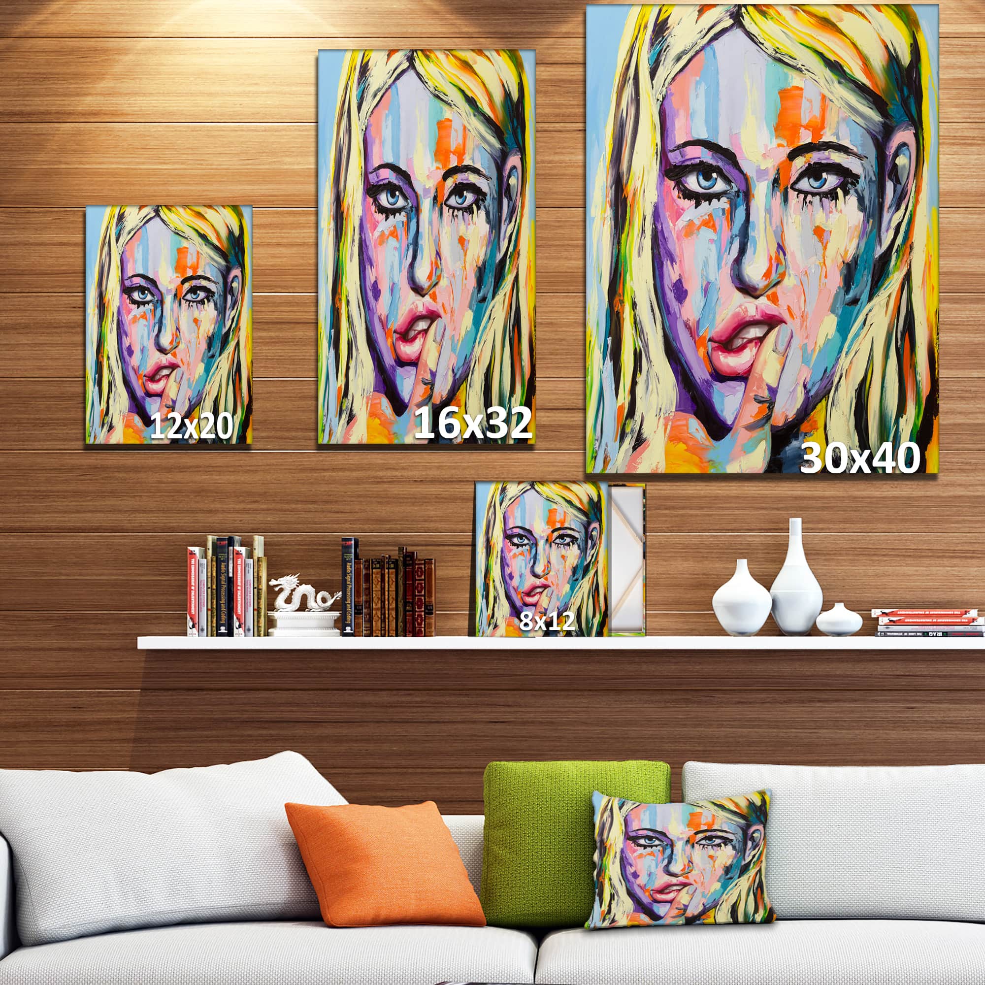 Designart - Woman Portrait Right now - Glamour Painting Print on Wrapped Canvas