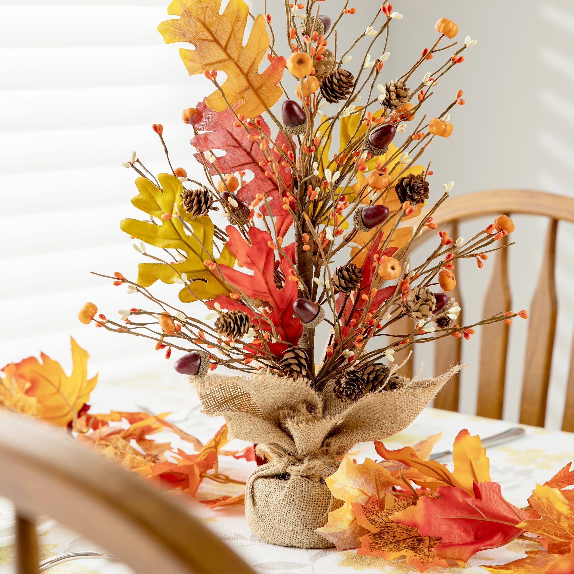 20" GlitzHome® Harvest Tree Tabletop Décor