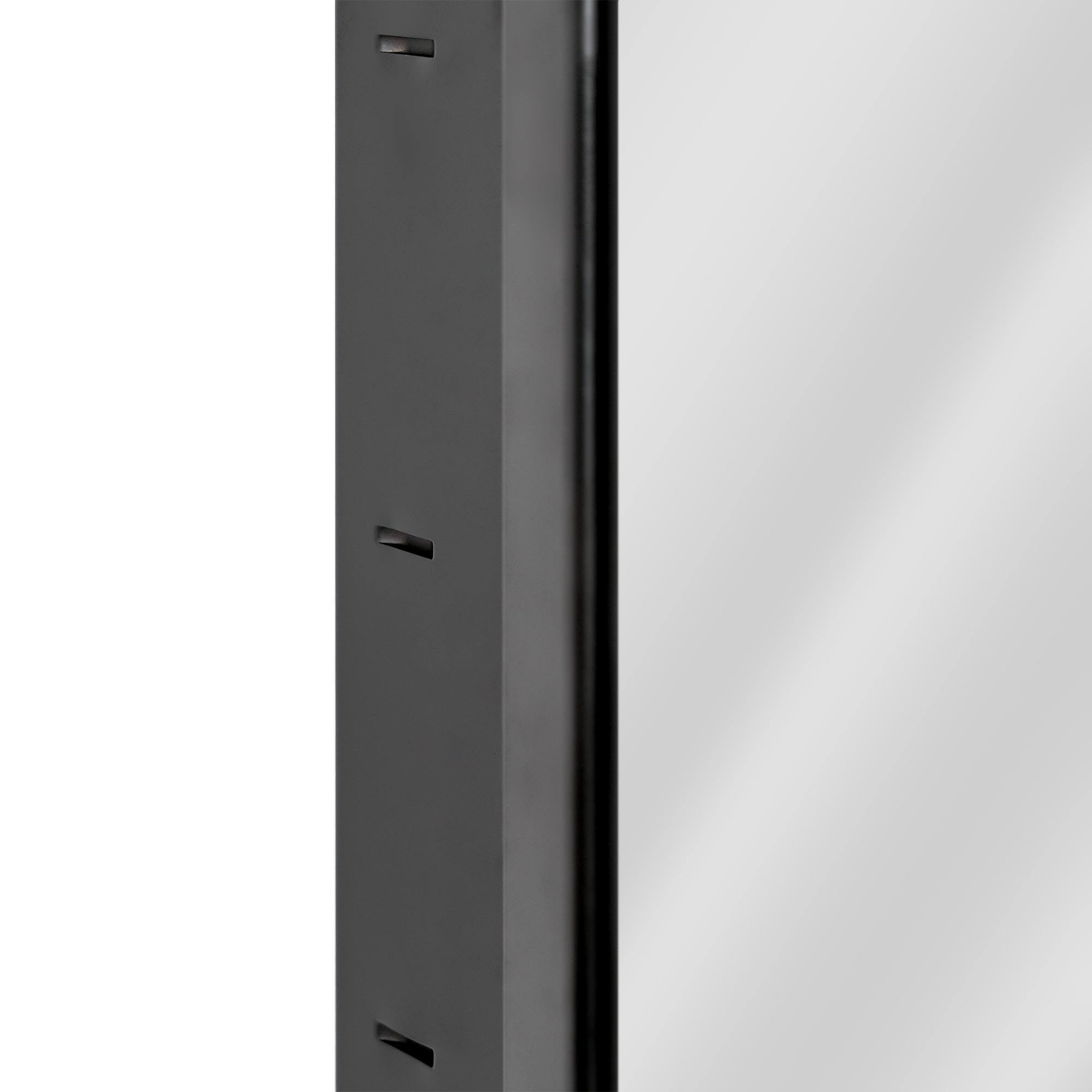 Head West Black Metal Medicine Cabinet with Beveled Mirror