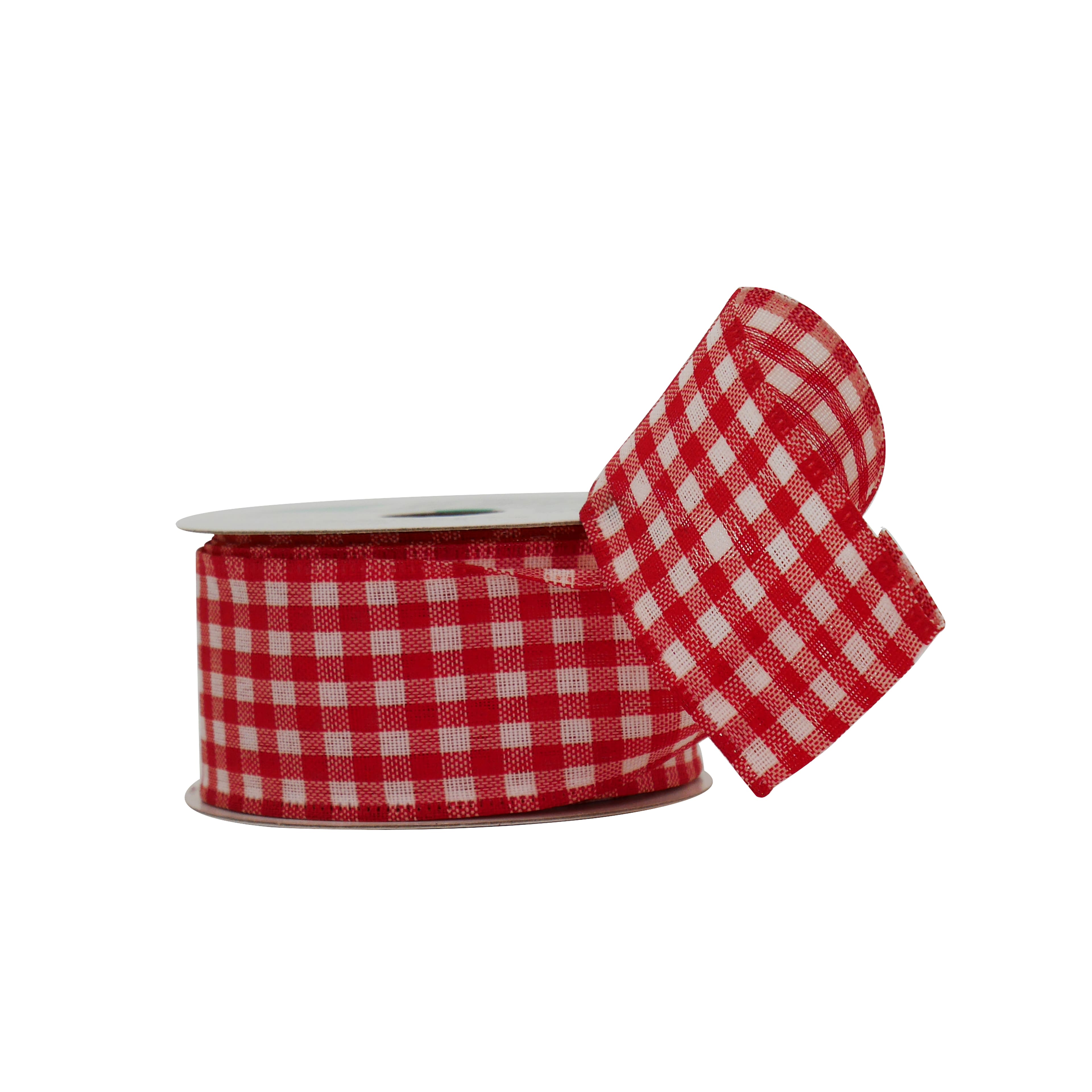 1.5&#x22; x 3yd. Red Gingham Wired Ribbon by Celebrate It&#xAE; Hot Buy!