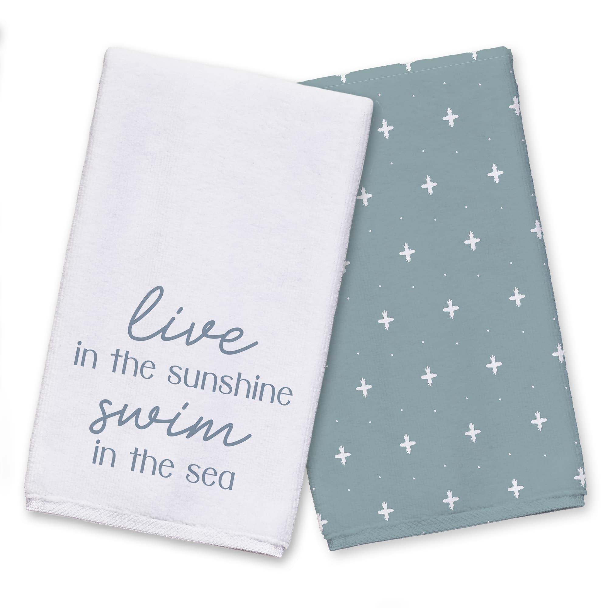 Live In The Sunshine Swim In The Sea Tea Towel Set
