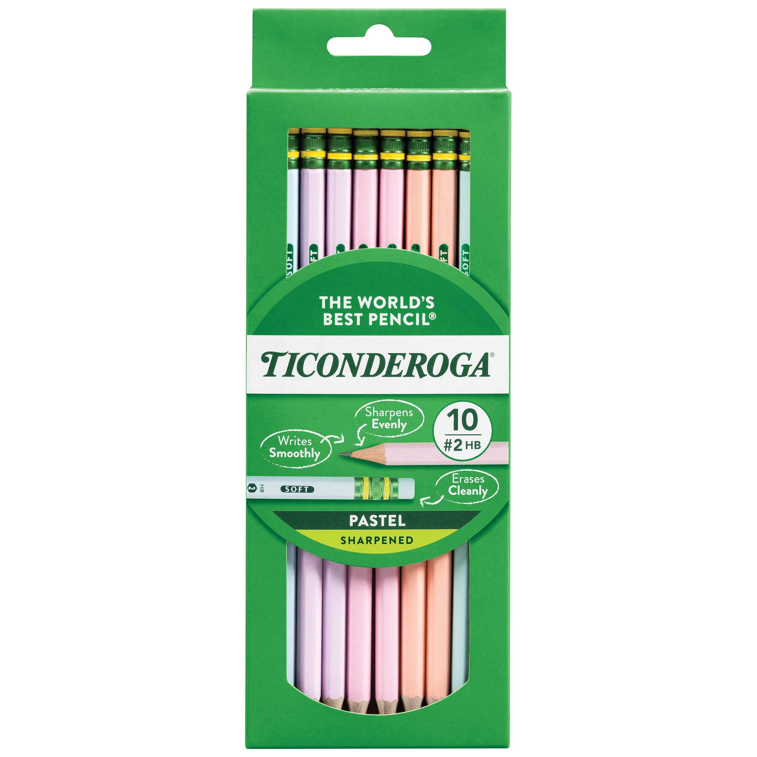 Ticonderoga&#xAE; No.2 HB Pastel Wood-Cased Pencil Set