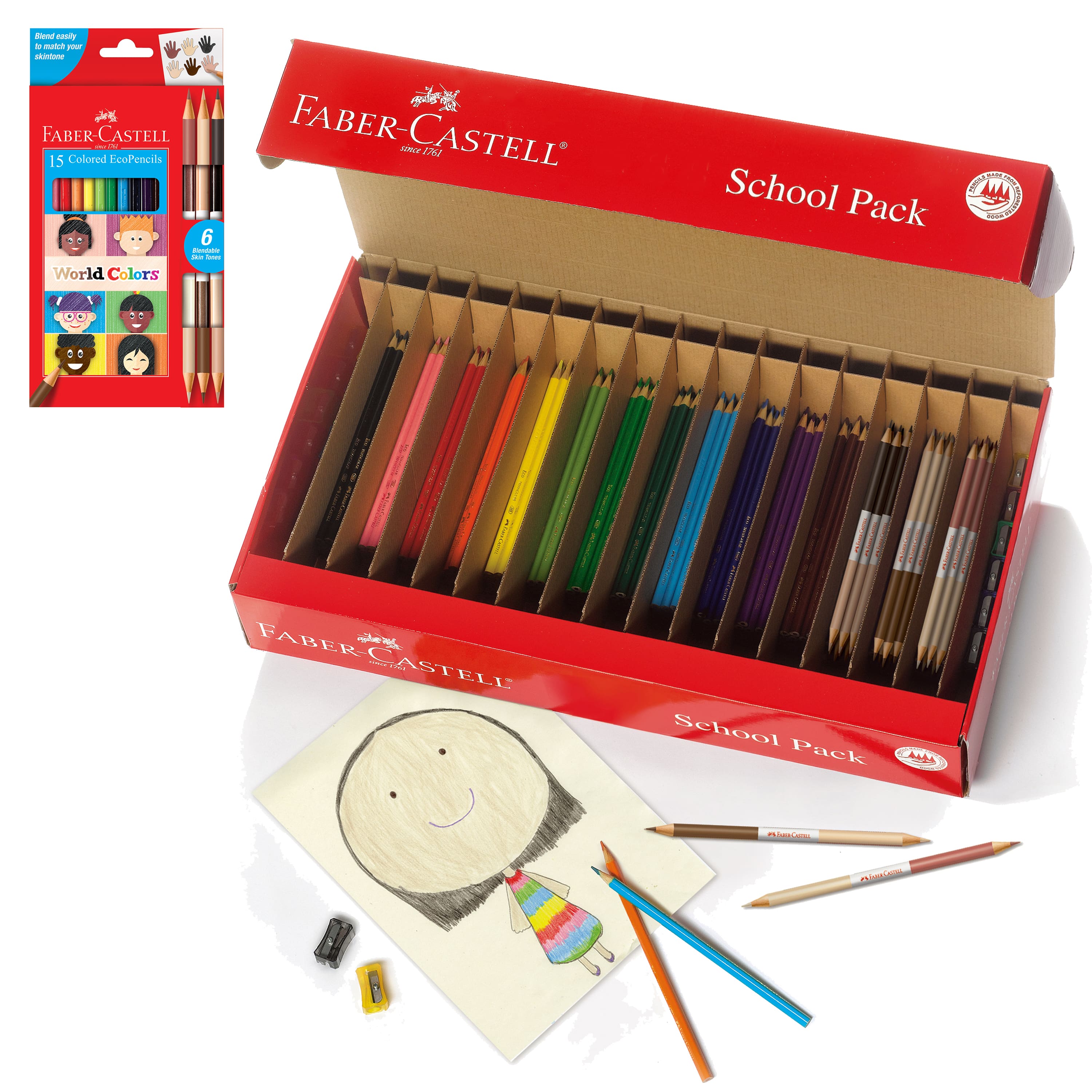 Faber-Castell® 300-Piece World Colors Pencil School Pack