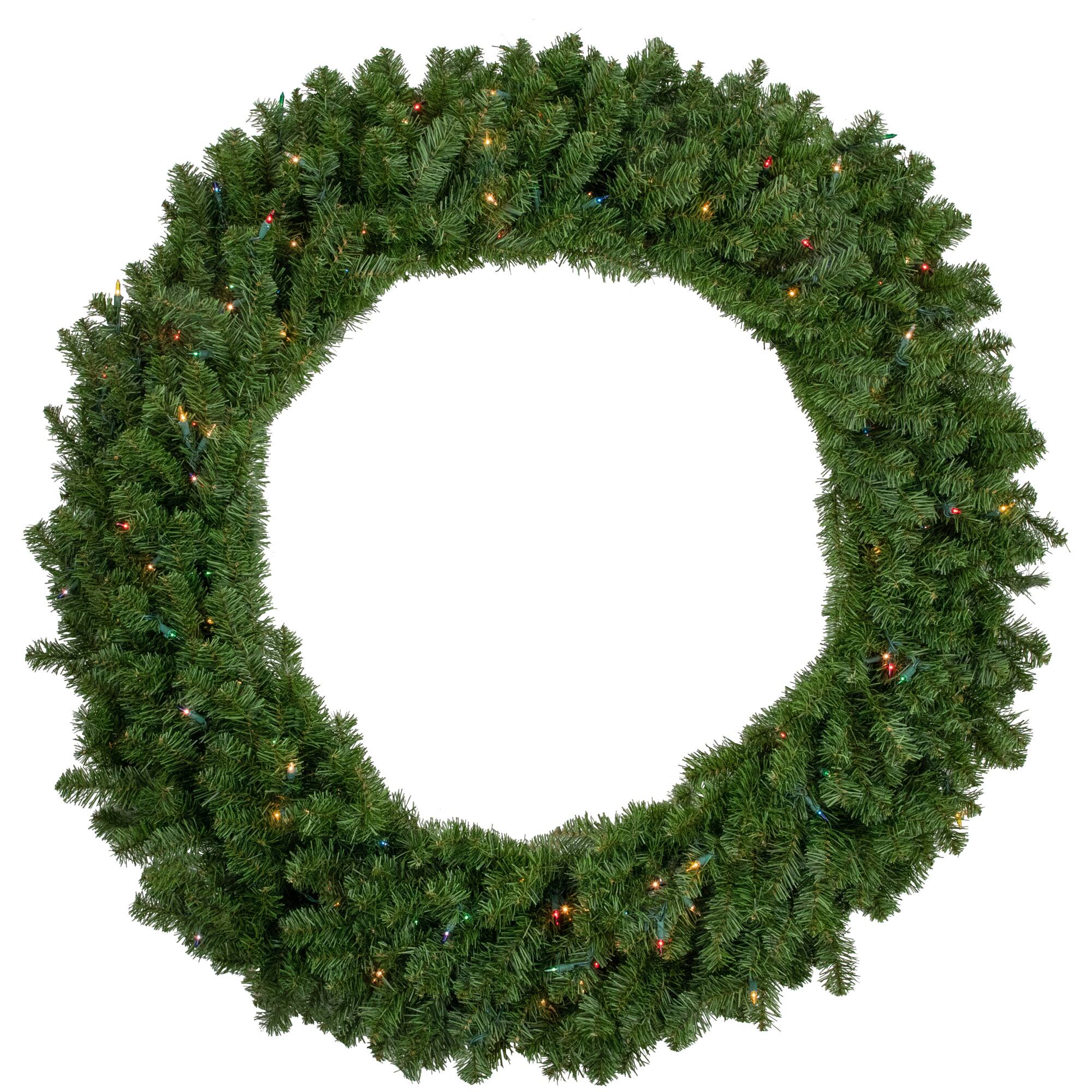 4ft. Pre-Lit Canadian Pine Artificial Christmas Wreath