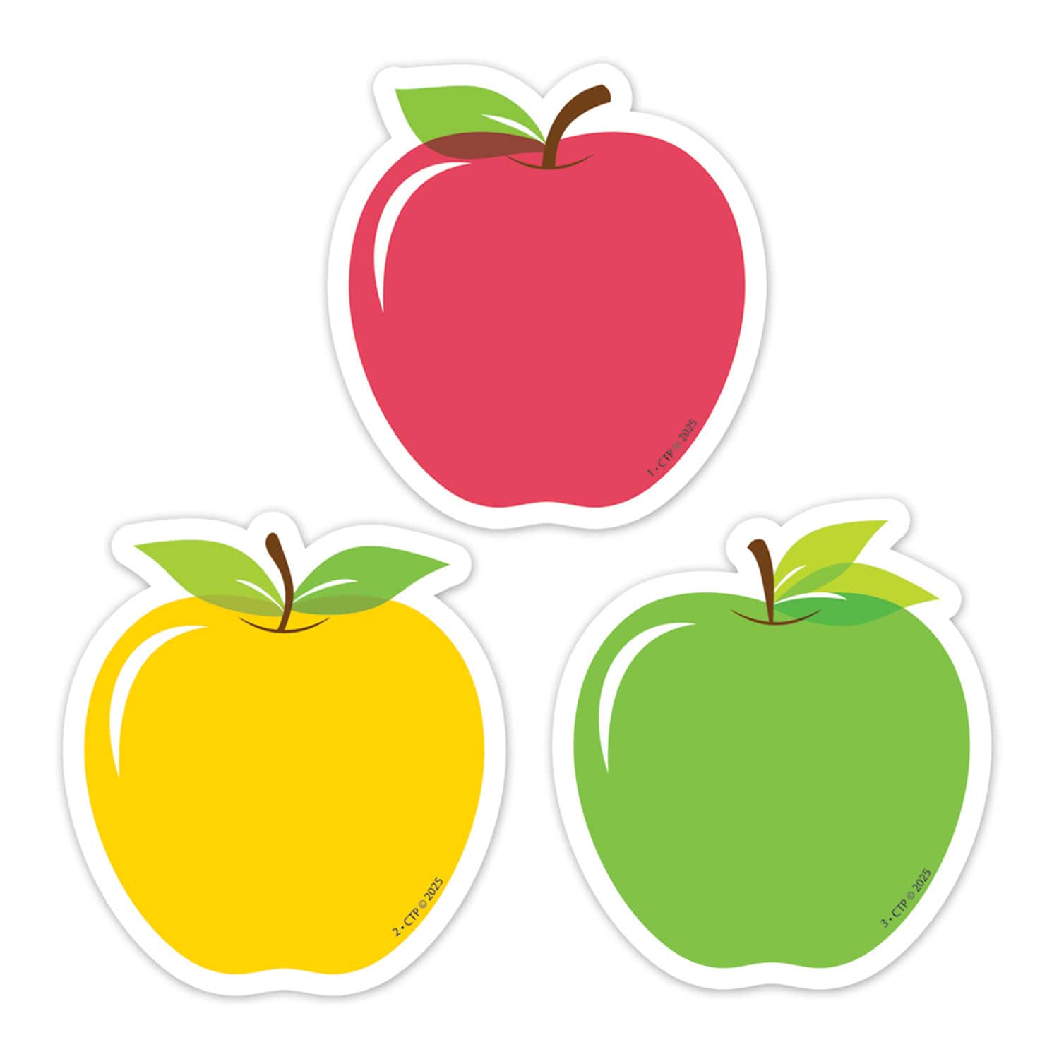 Creative Teaching Press® Apple Time Apples Designer Cut-Outs, 3", 36 Per Pack, 3 Packs