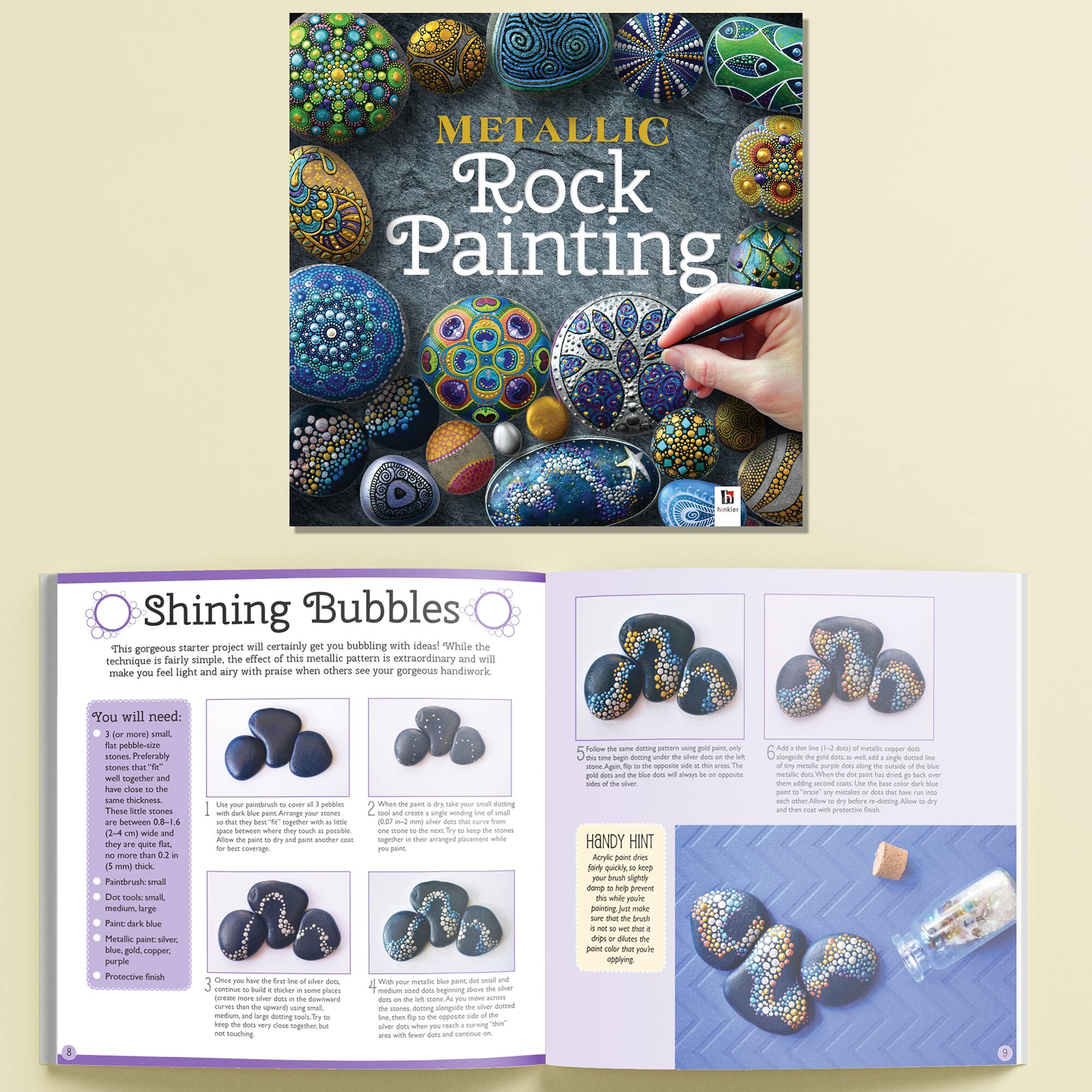 Hinkler DIY Metallic Rock Painting Box Set