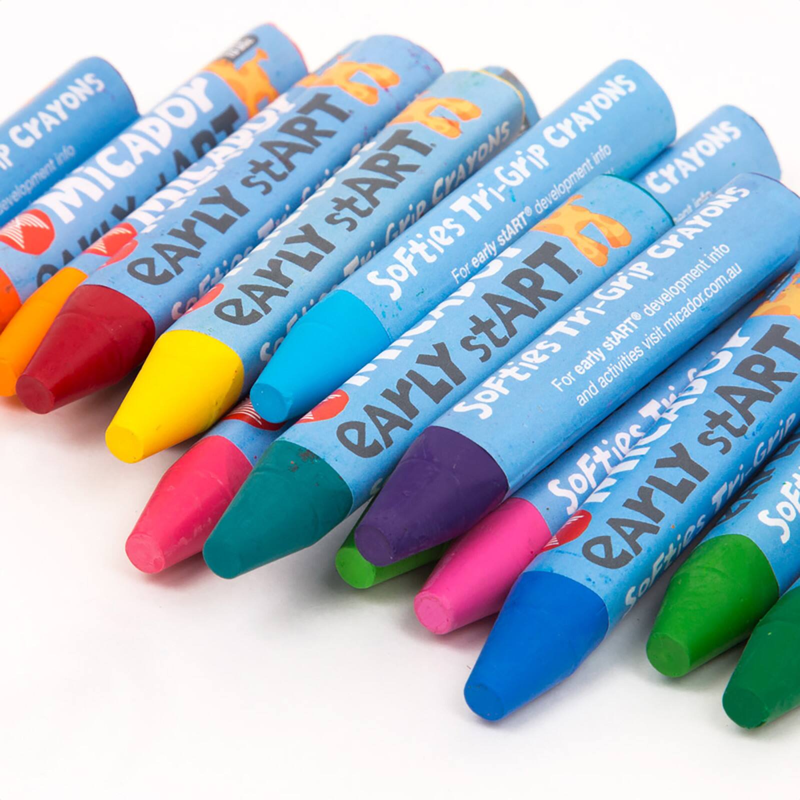 12 Packs: 8 ct. (96 total) Micador® early stART® SoftiTri-Grip Crayons