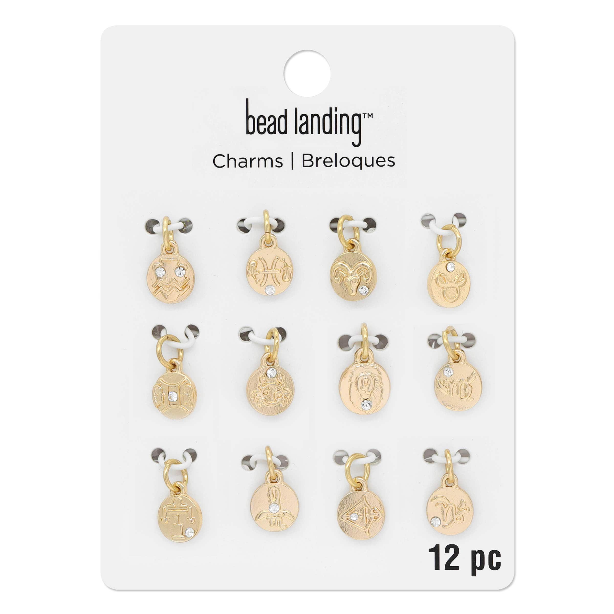 Gold Zodiac Coin Charms by Bead Landing&#x2122;