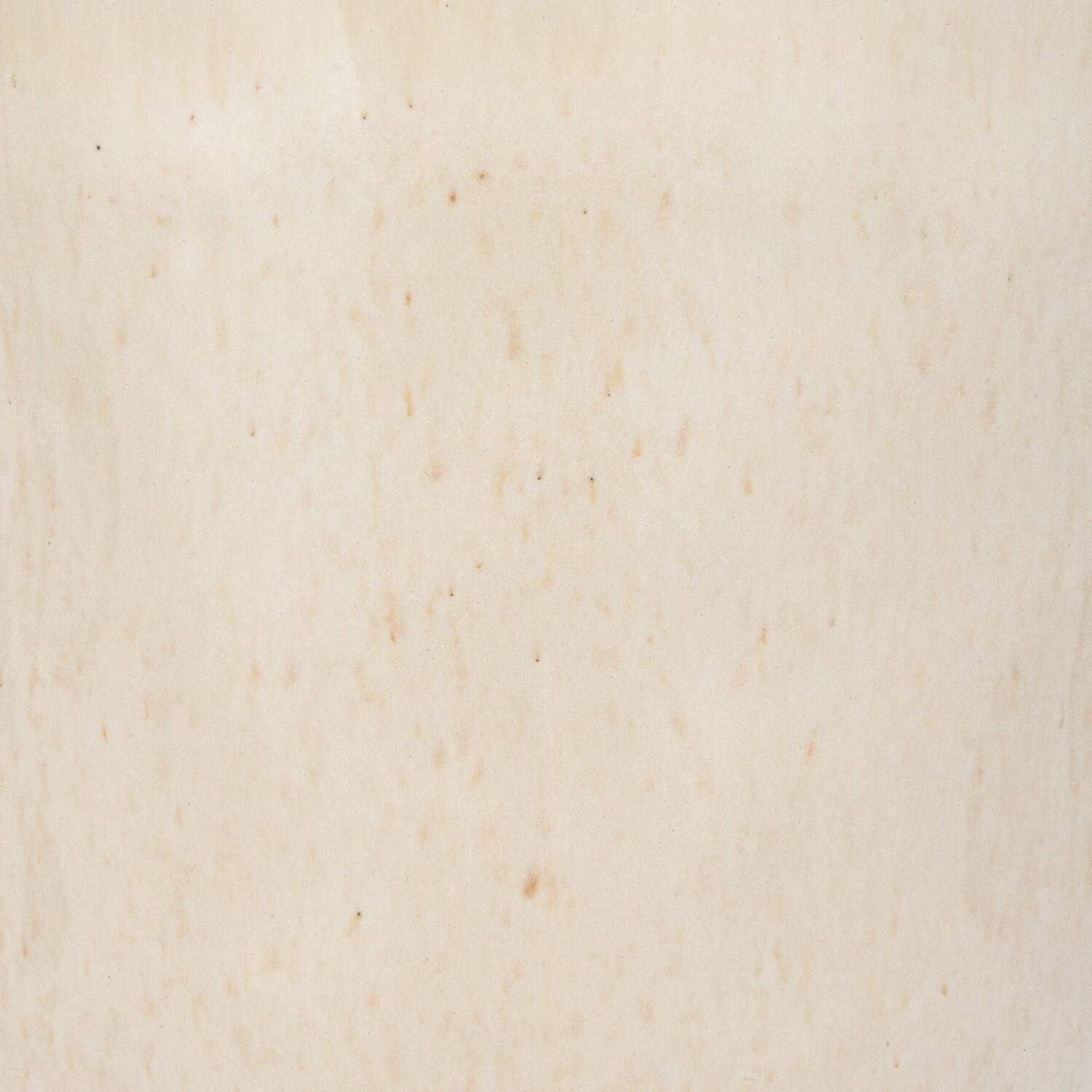 Hello Honey® 4.75" Cream Speckled Glaze Stoneware Footed Mug, 4ct.