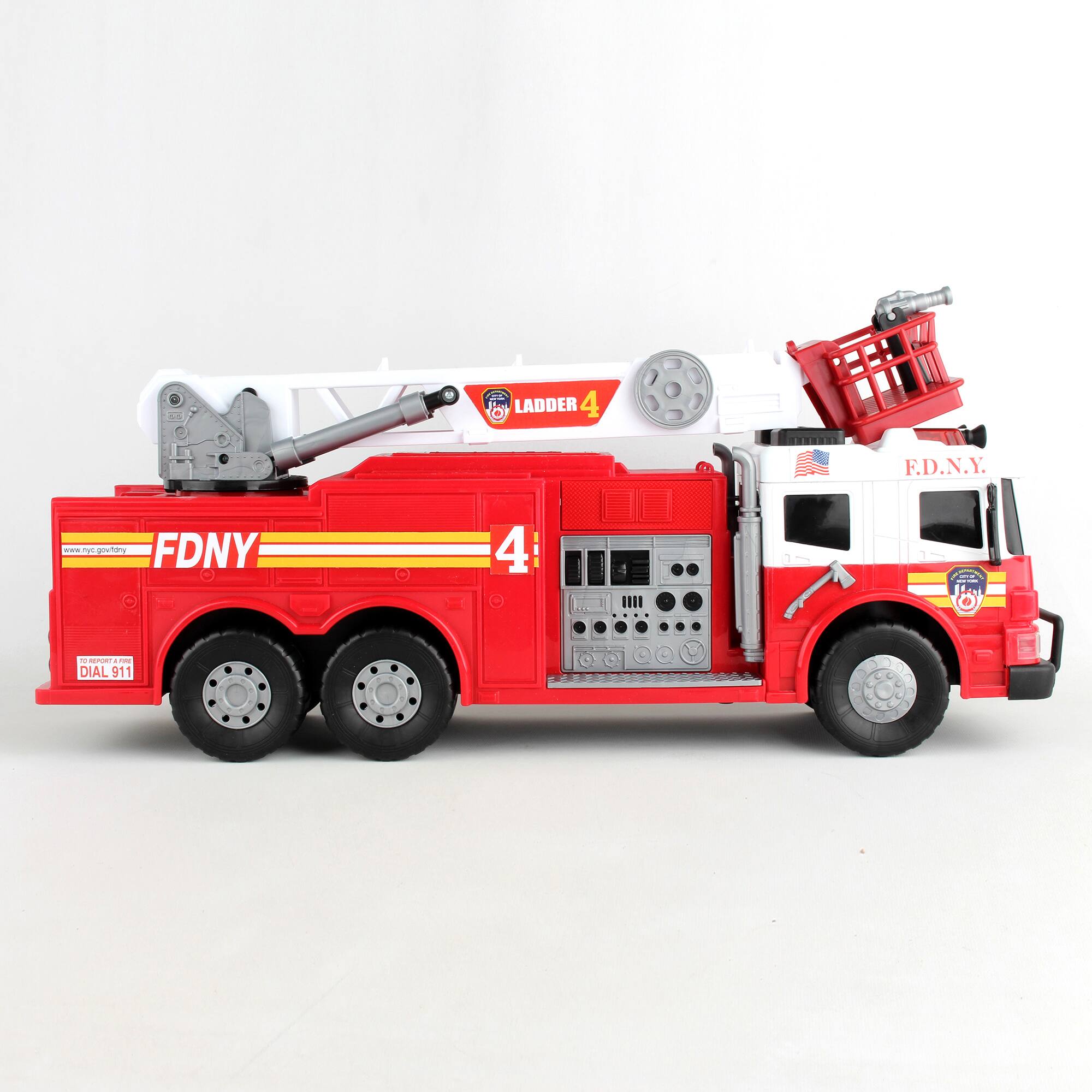 Daron FDNY: 24&#x22; Ladder &#x26; Fire Truck Toy