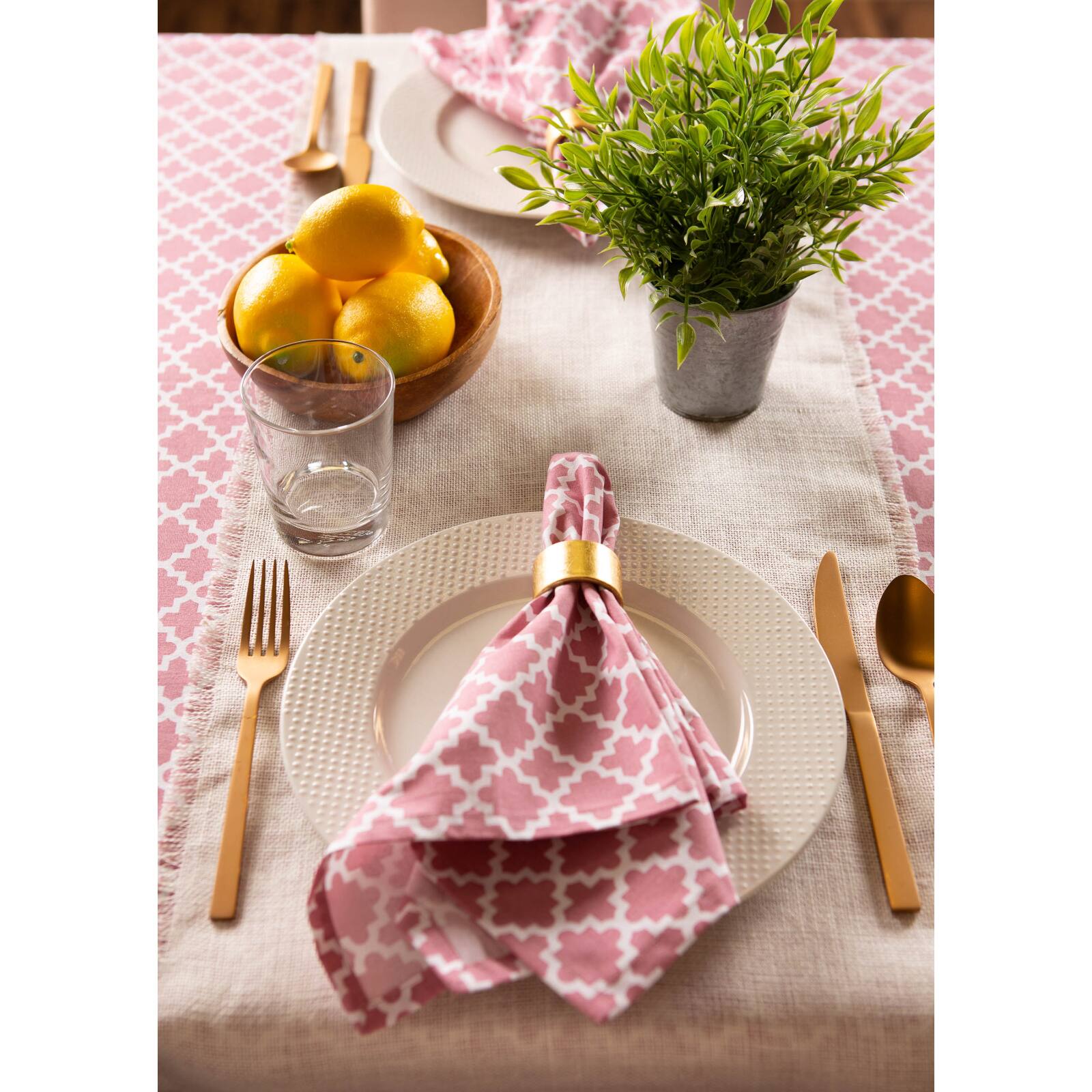 Rose Lattice Tablecloth 60" x 104"
