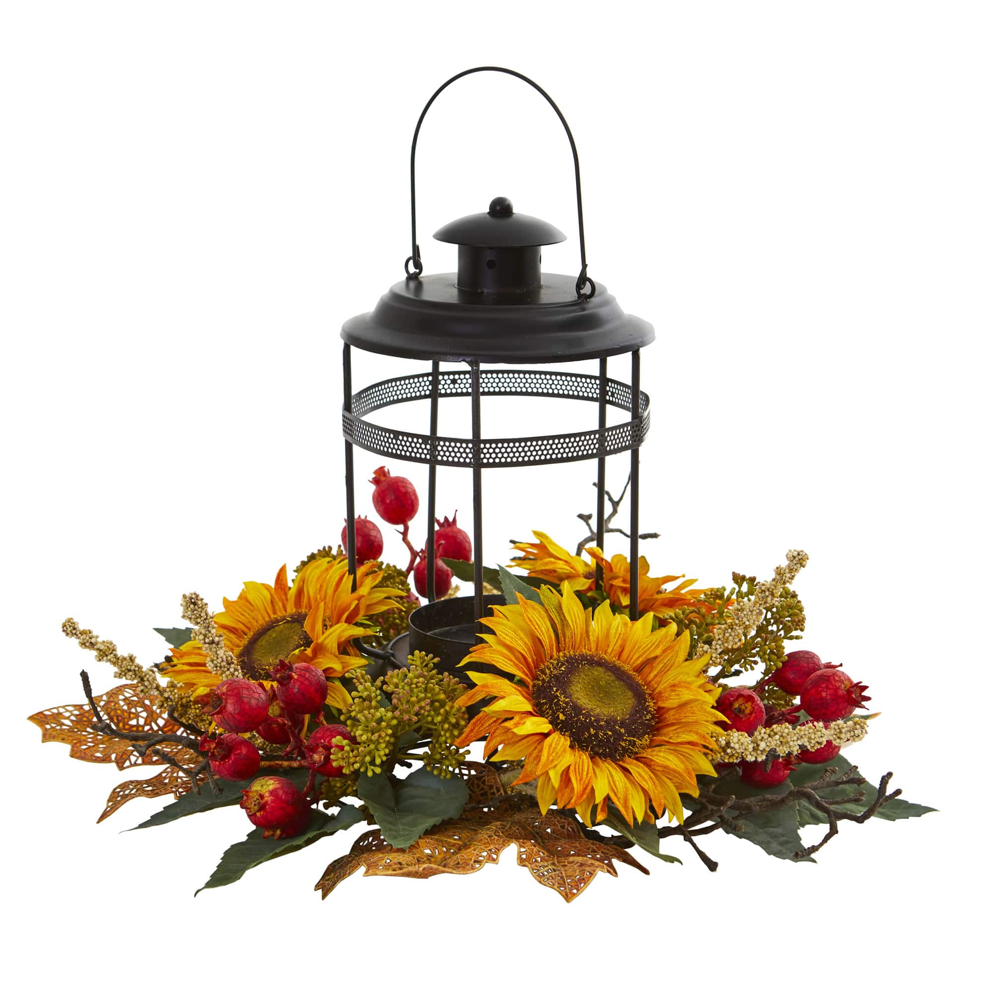 18&#x22; Sunflower Berry Candelabrum Centerpiece