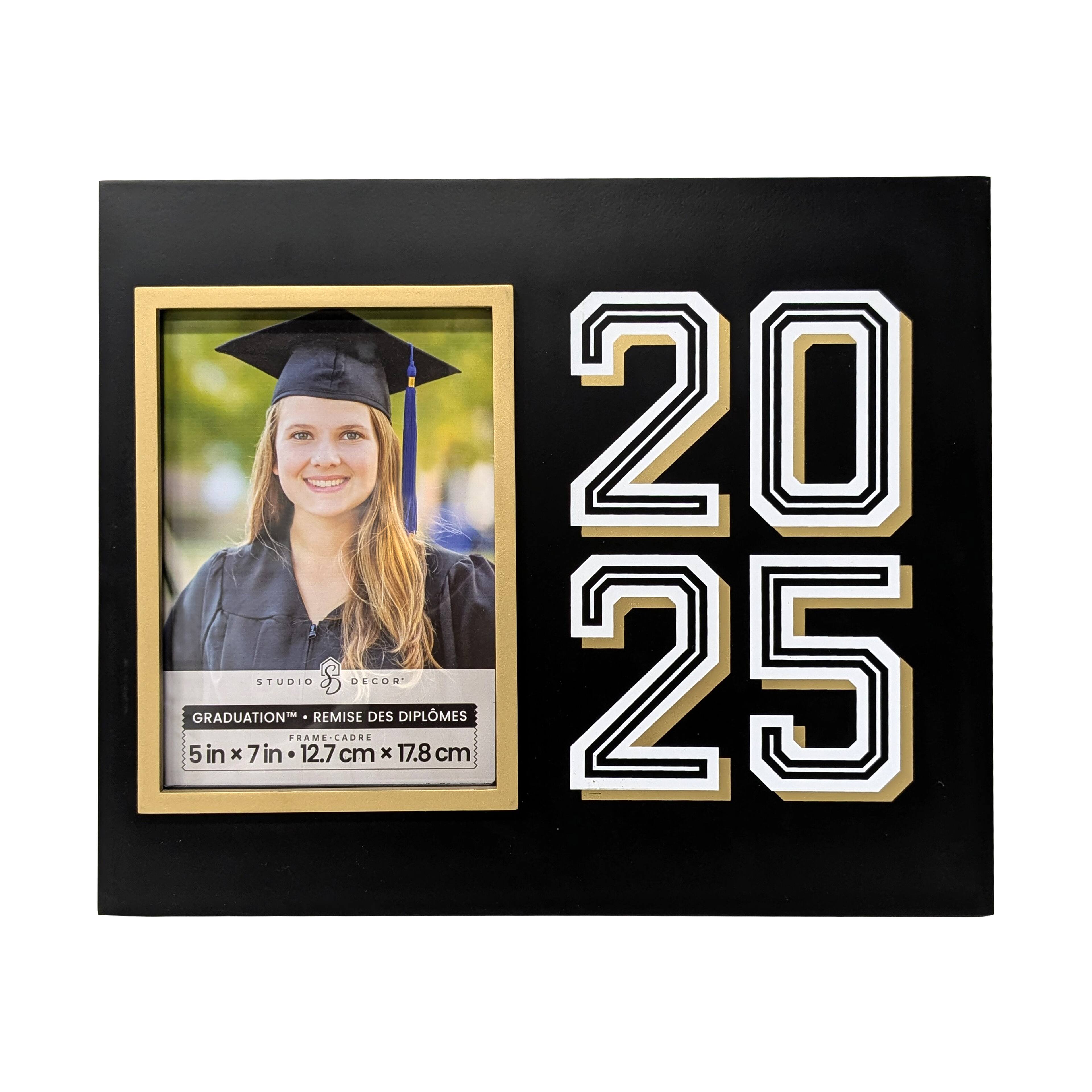 Graduation&#x2122; 5&#x22; x 7&#x22; Black &#x26; Gold 2025 Frame by Studio D&#xE9;cor&#xAE;