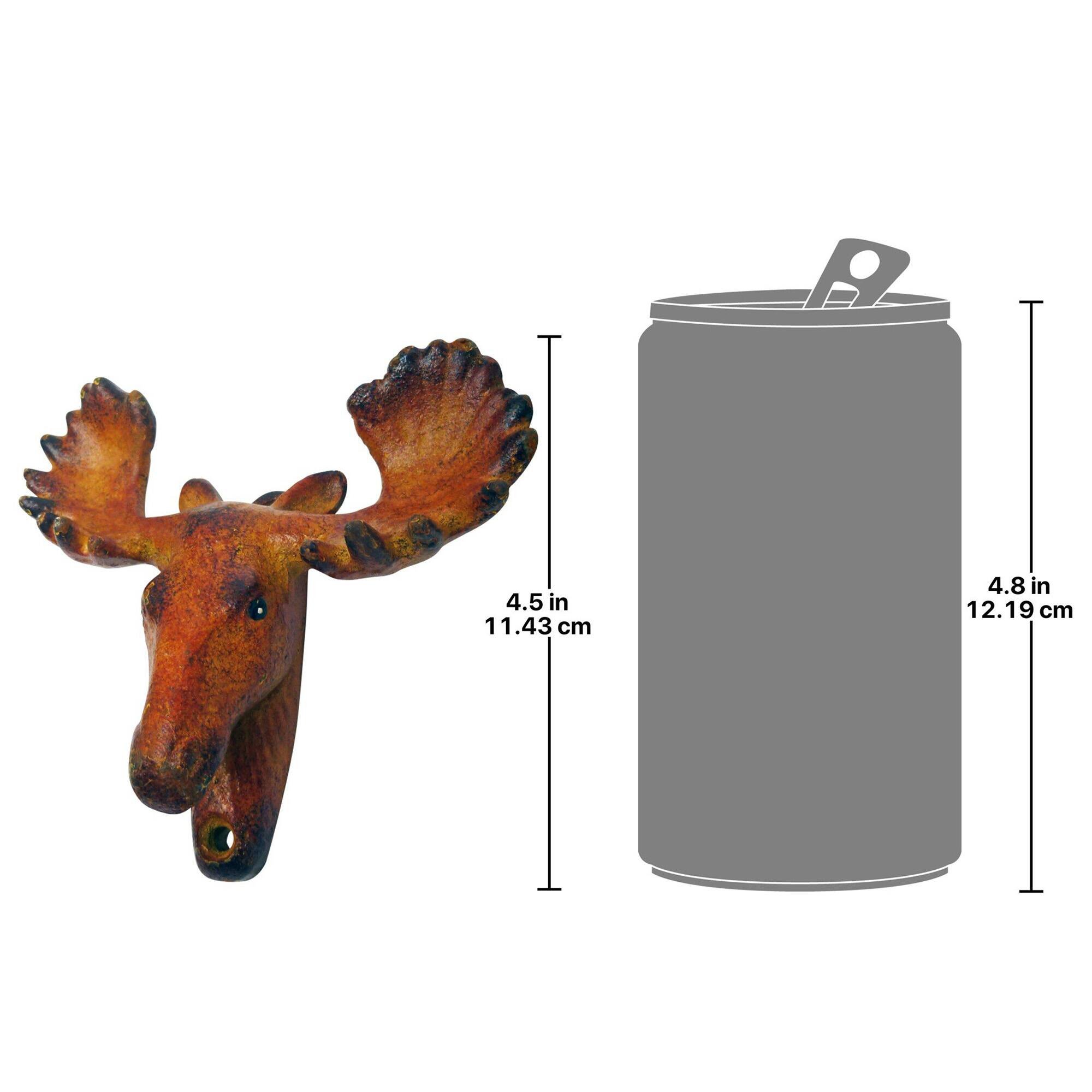 Design Toscano 4.5&#x22; Moose Tracks Cast Iron Bottle Opener