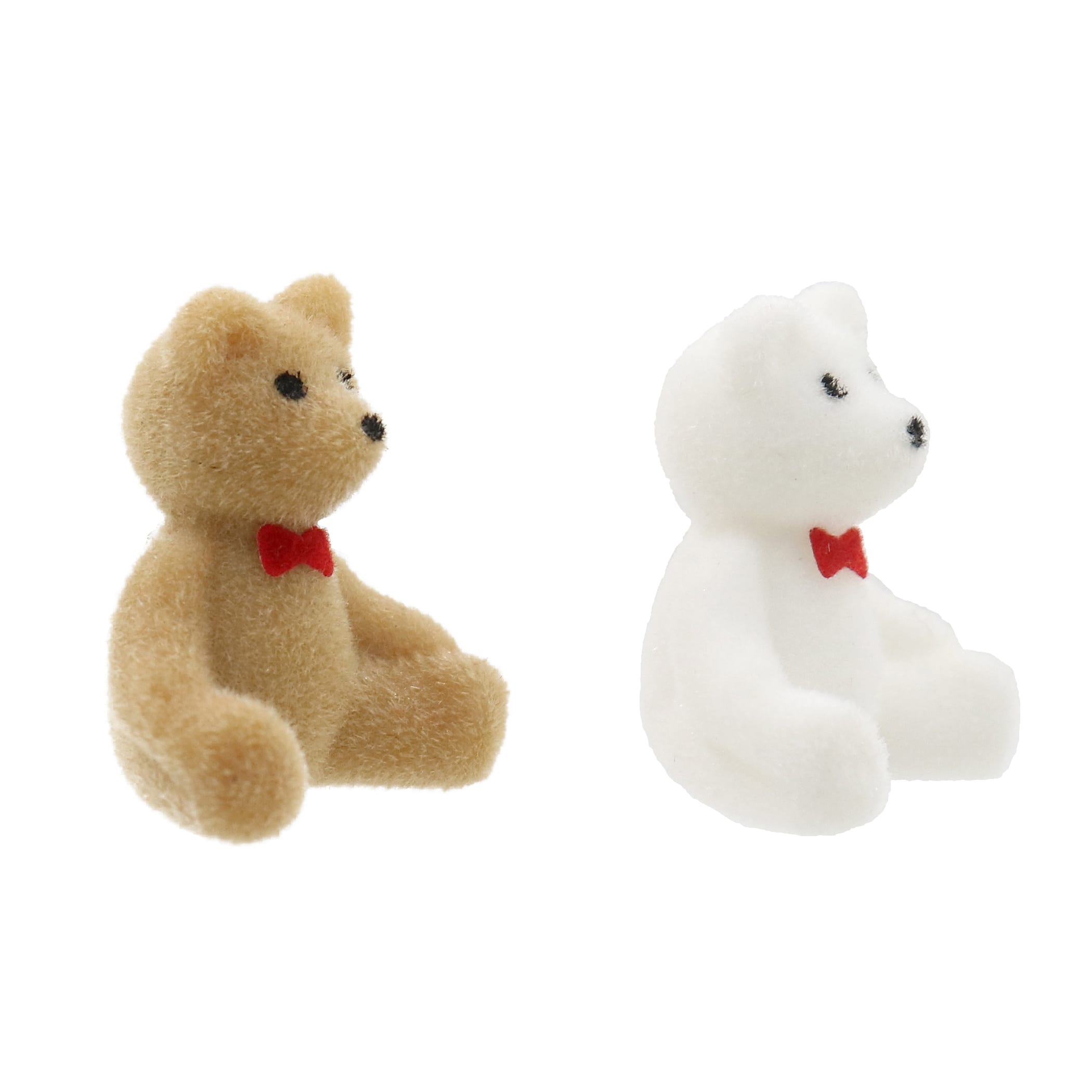 Mini Flocked Teddy Bear Decorations by Ashland&#xAE;