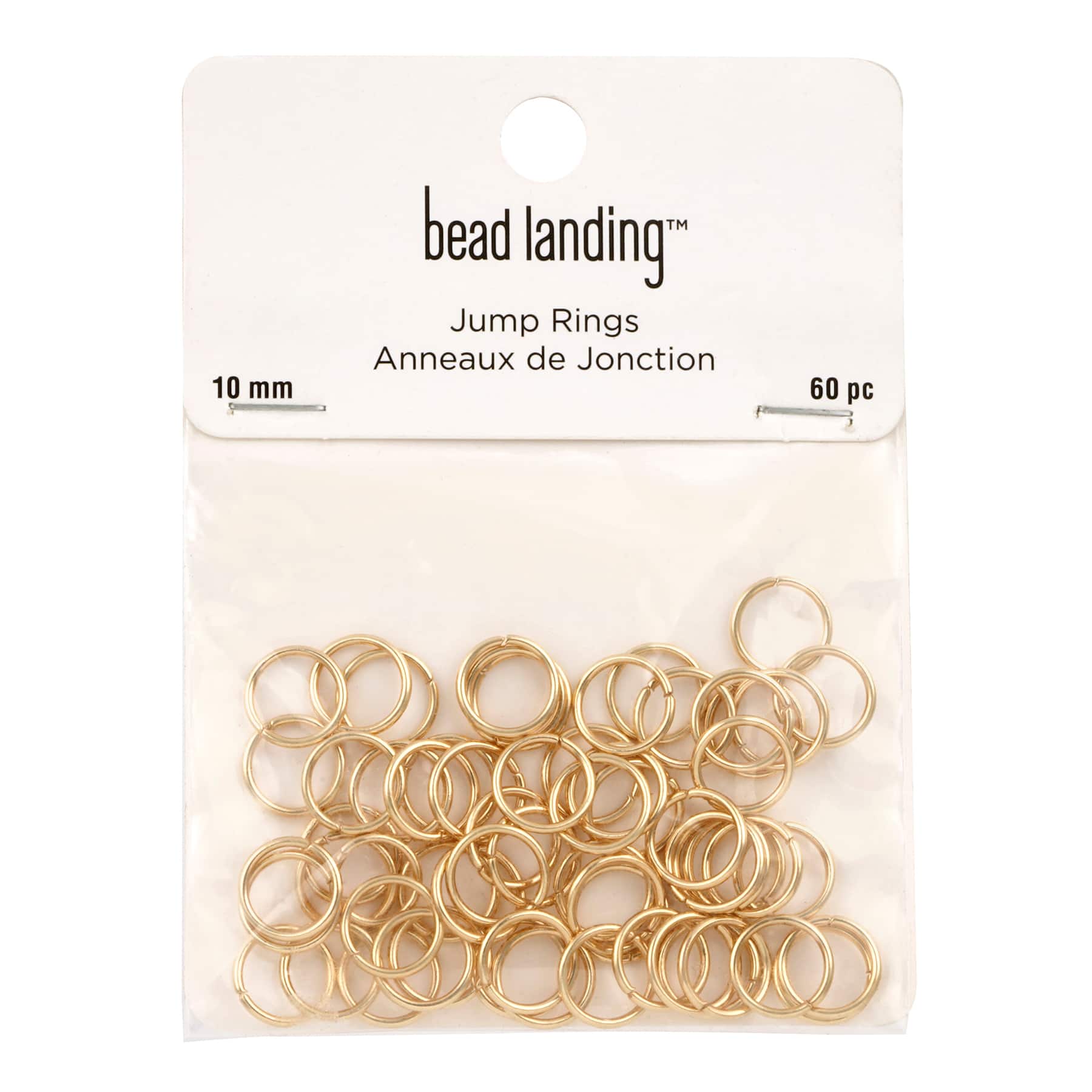12 Packs: 60 ct. (720 total) 10mm Gold Jump Rings by Bead Landing&#x2122;