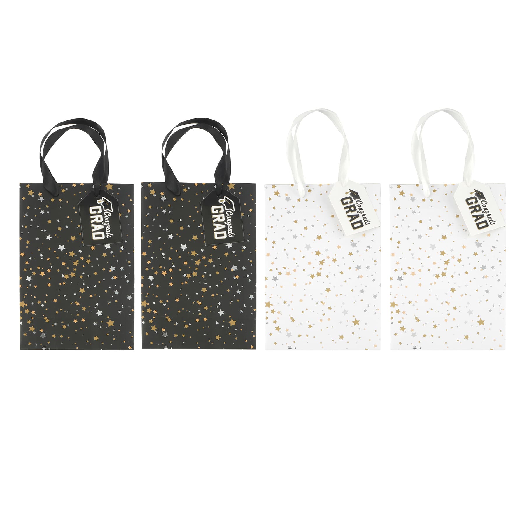Small Starry Graduation Gift Bags, 4ct. by Celebrate It&#x2122;