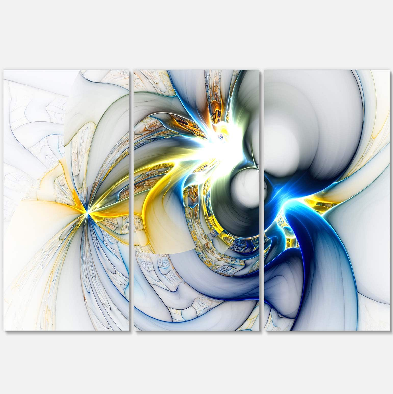 Designart - Shining Multi Colored Plasma - Abstract Wall Art Canvas