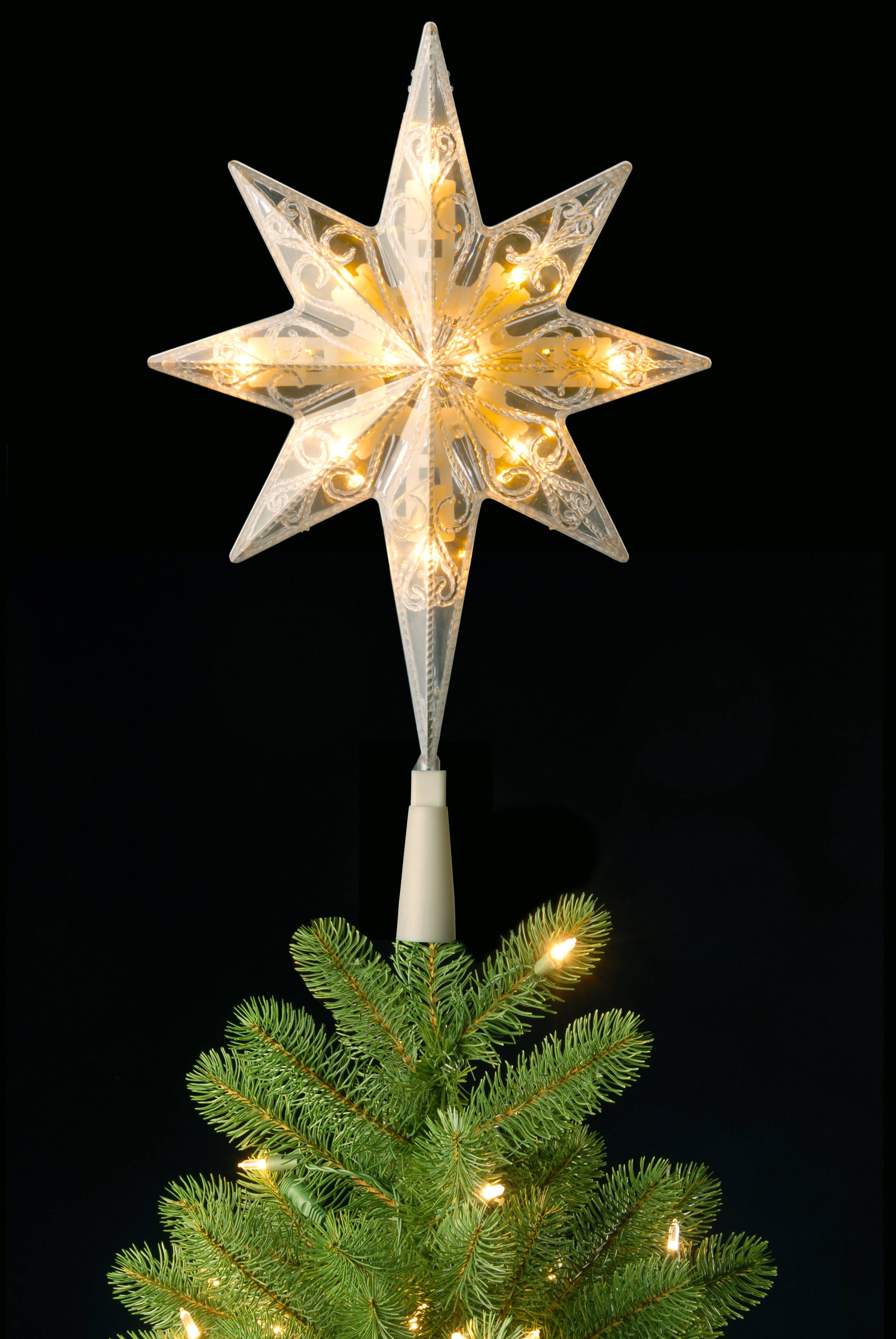 11&#x22; Bethlehem Star Tree Topper With Dual Color&#xAE; LED Bulbs