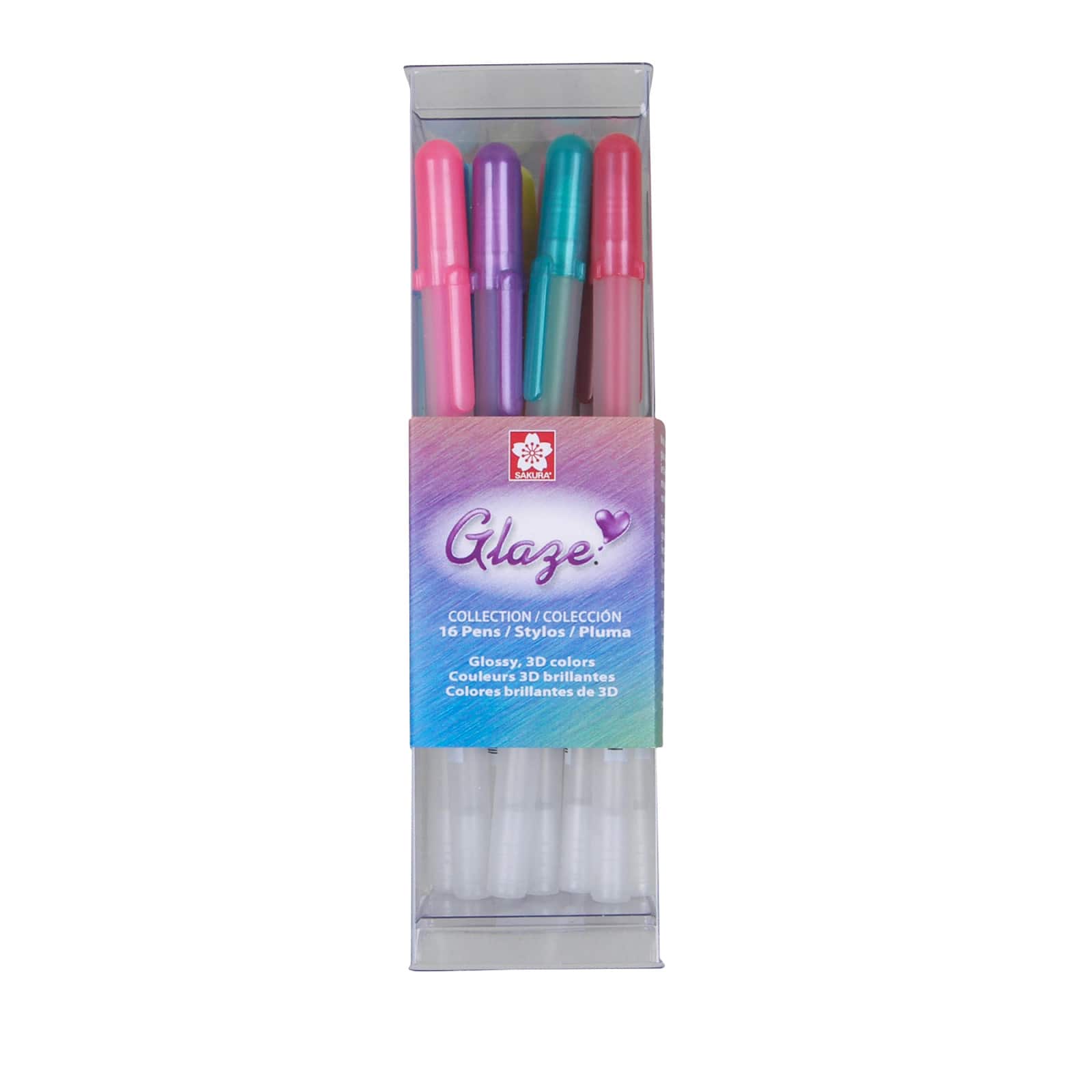Sakura® Glaze® 3D Ink Gel Pen 16 Color Cube Set