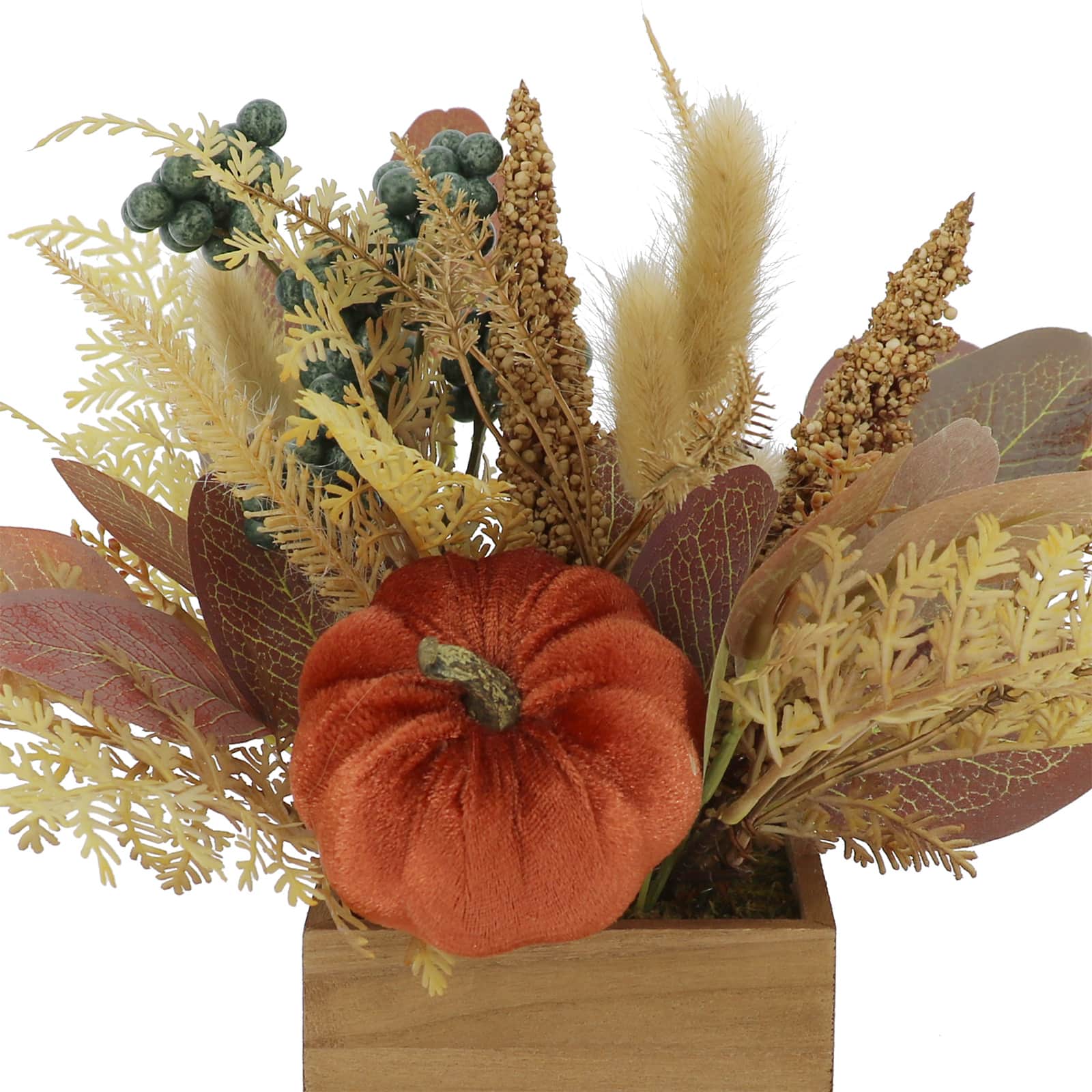 11.5&#x22; Fall Foliage in Wood Box Floral D&#xE9;cor by Ashland&#xAE;