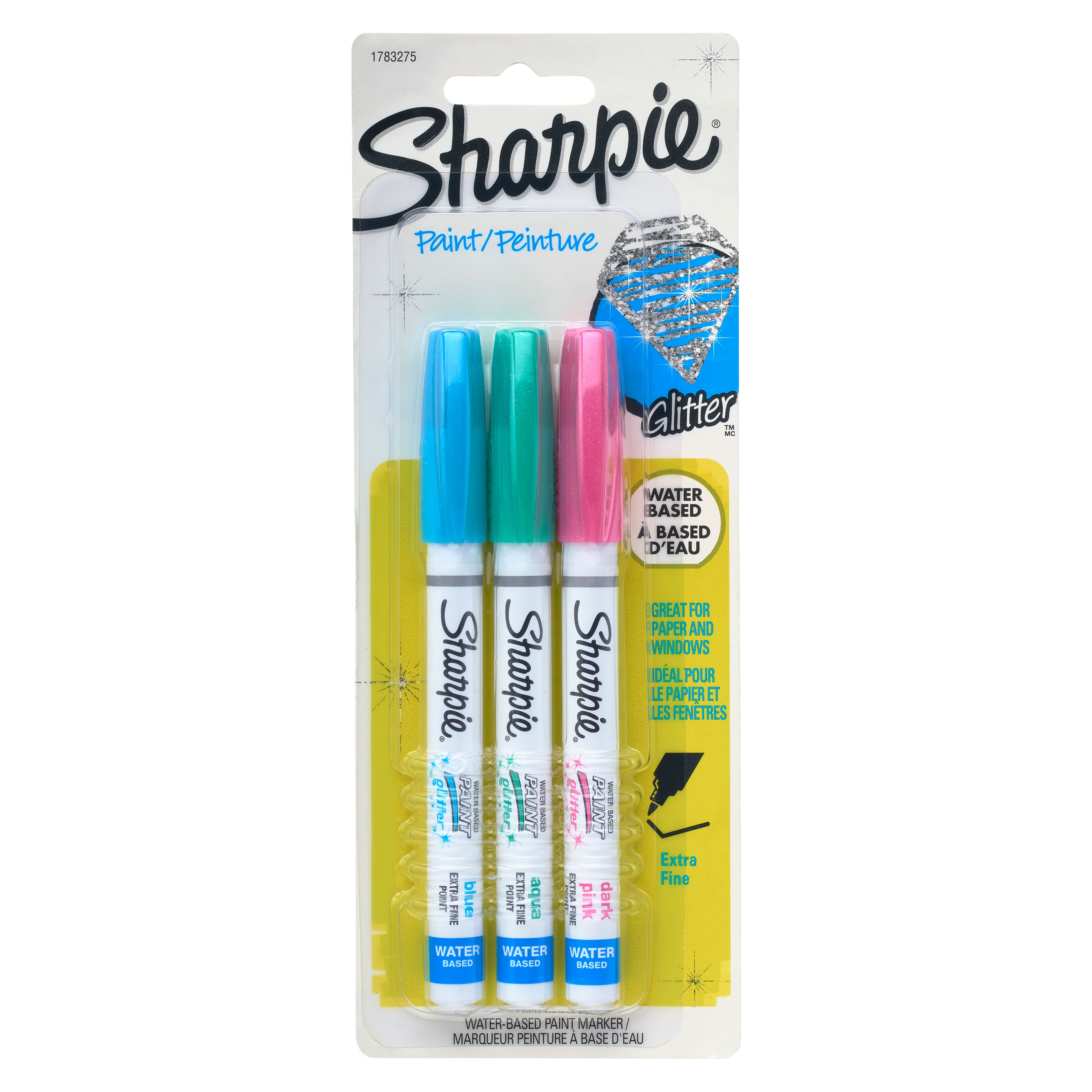 Sharpie® Water-Based Paint Markers, Extra Fine Point Glitter