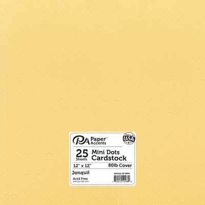 PA Paper™ Accents 12 x 12 80lb. Mini Dot Cardstock, 25 Sheets