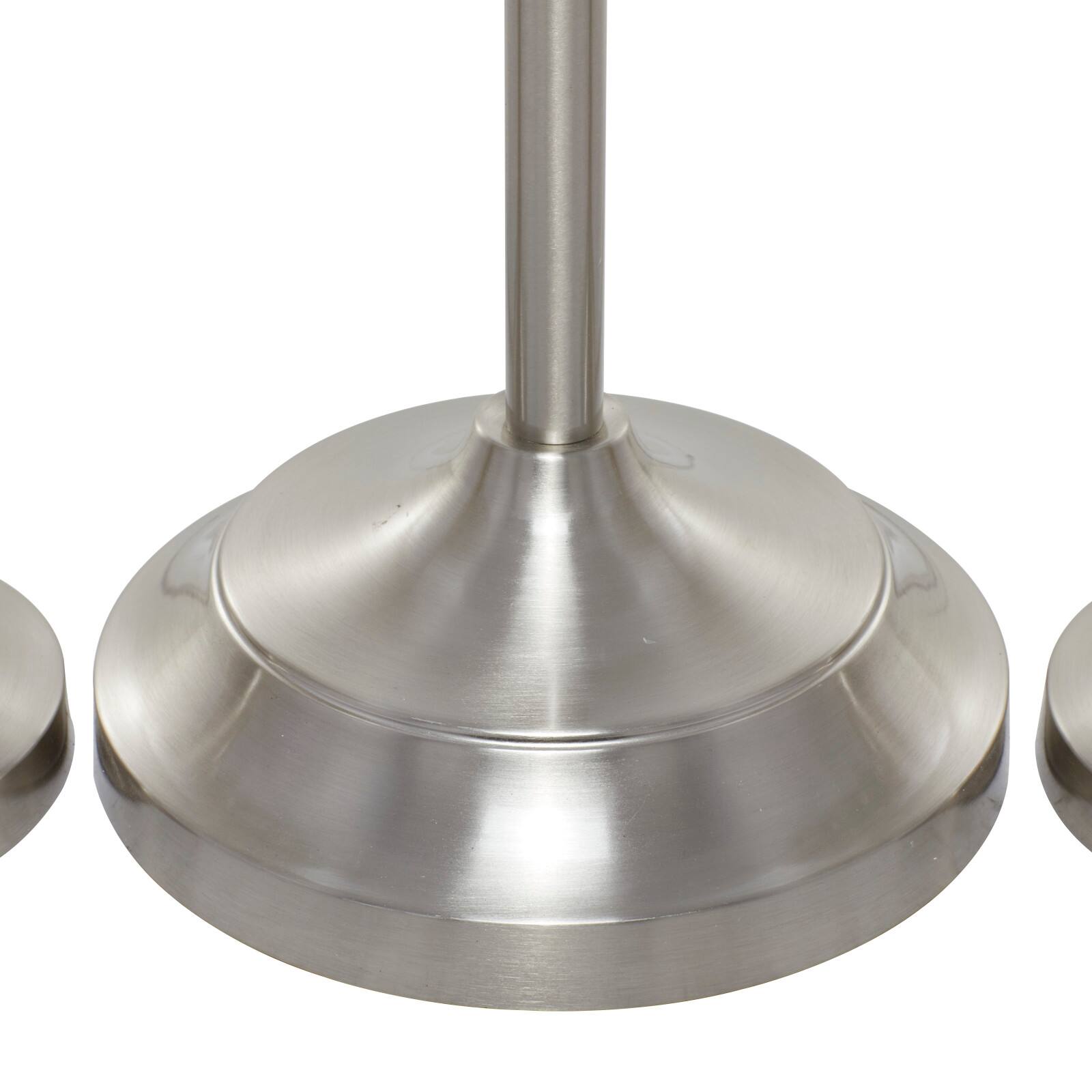 Set of 3 Silver Iron Coastal Table Lamp, 59" x 10" x 10"