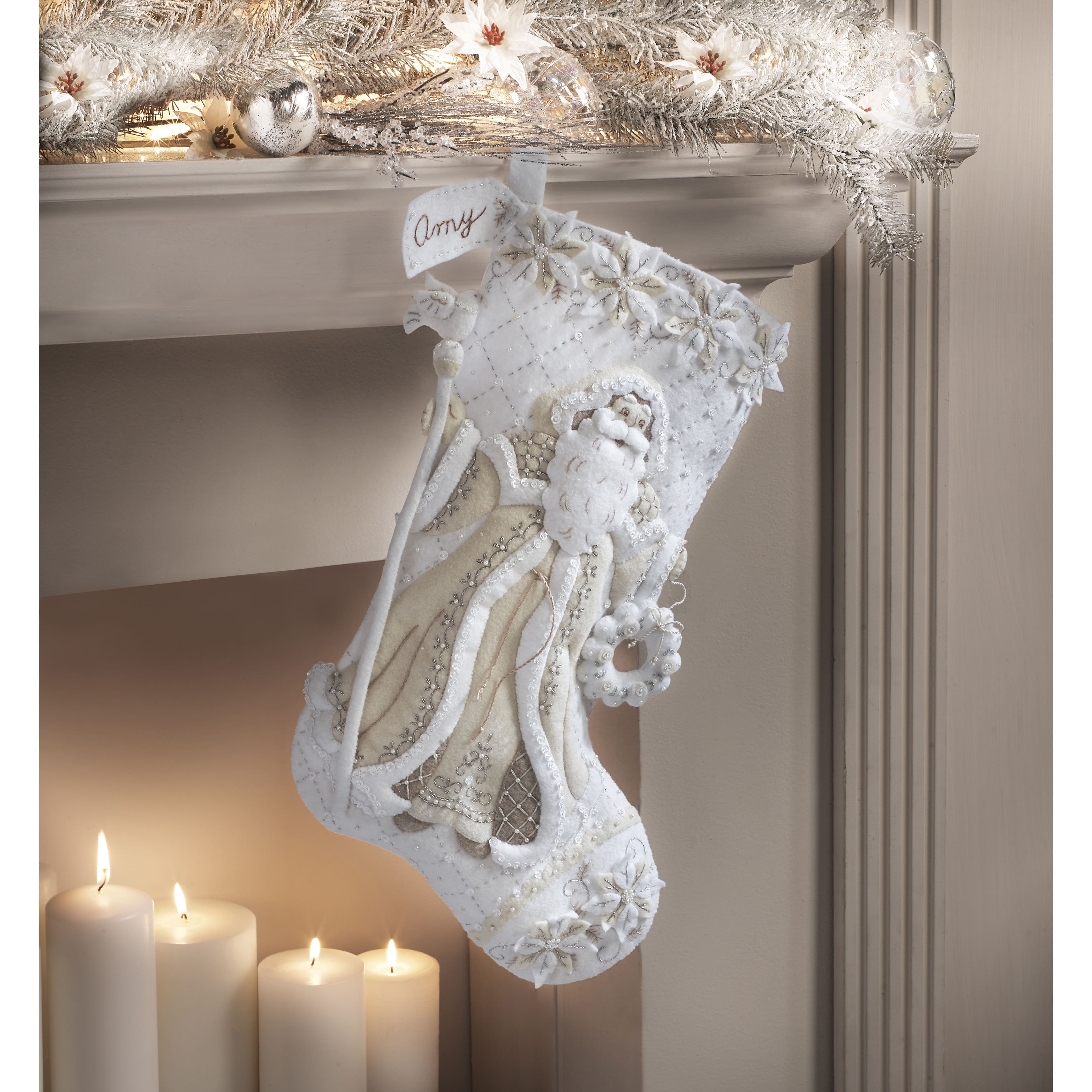 Bucilla&#xAE; Elegant Christmas 18&#x22; Felt Stocking Applique Kit