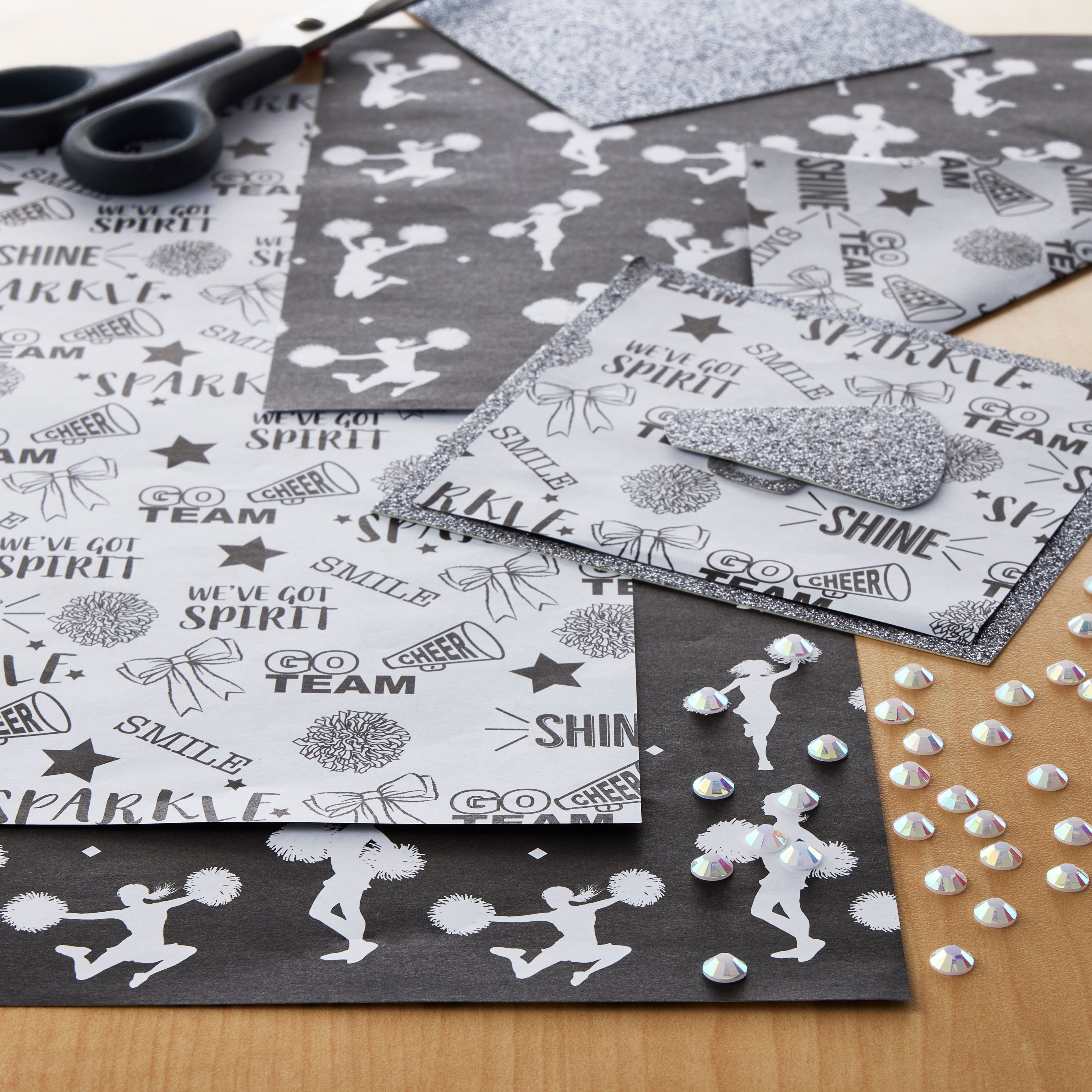 Black &#x26; White Cheer Cardstock by Recollections&#x2122;, 12&#x22; x 12&#x22;