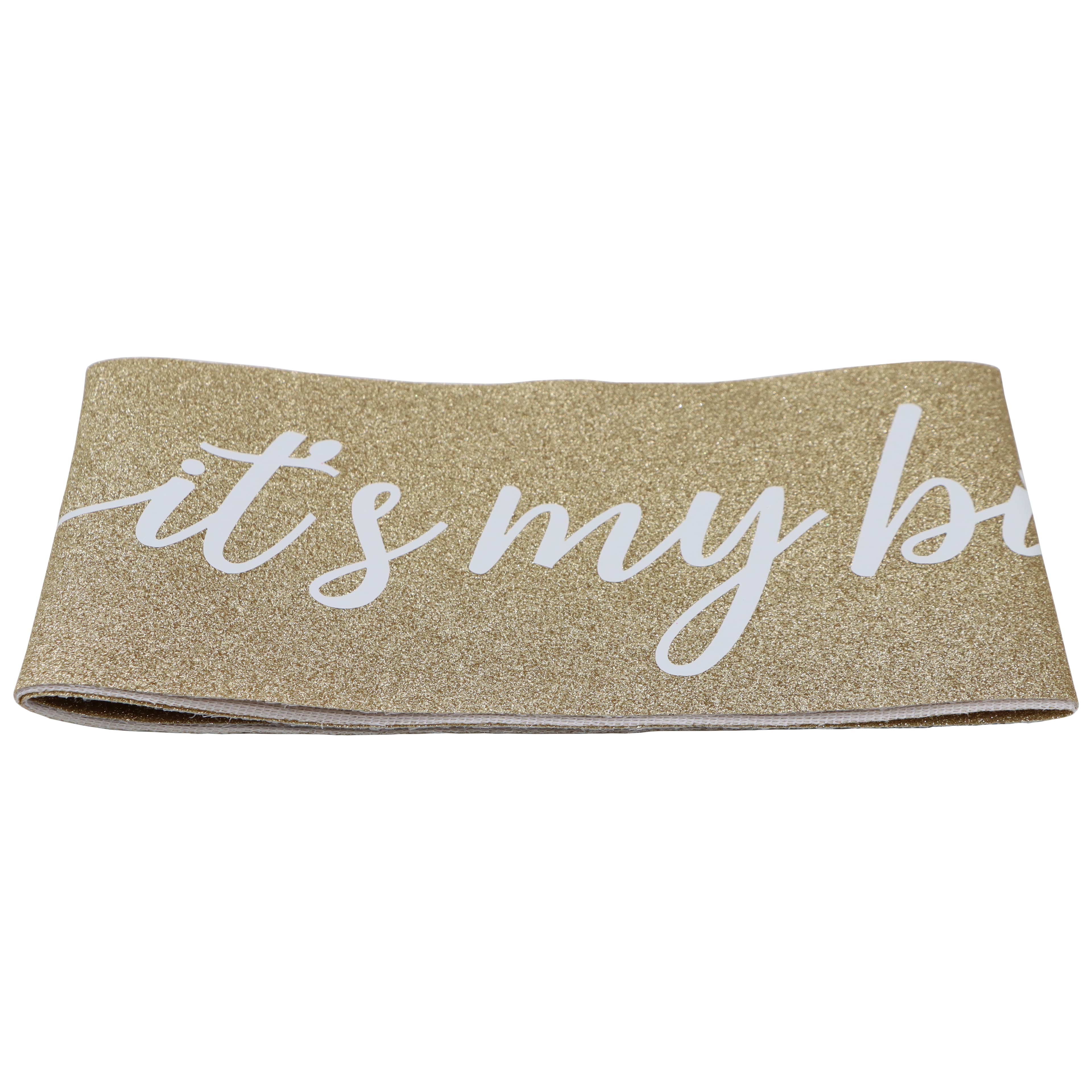 12 Pack: Glittery Gold It's My Birthday Sash by Celebrate It™