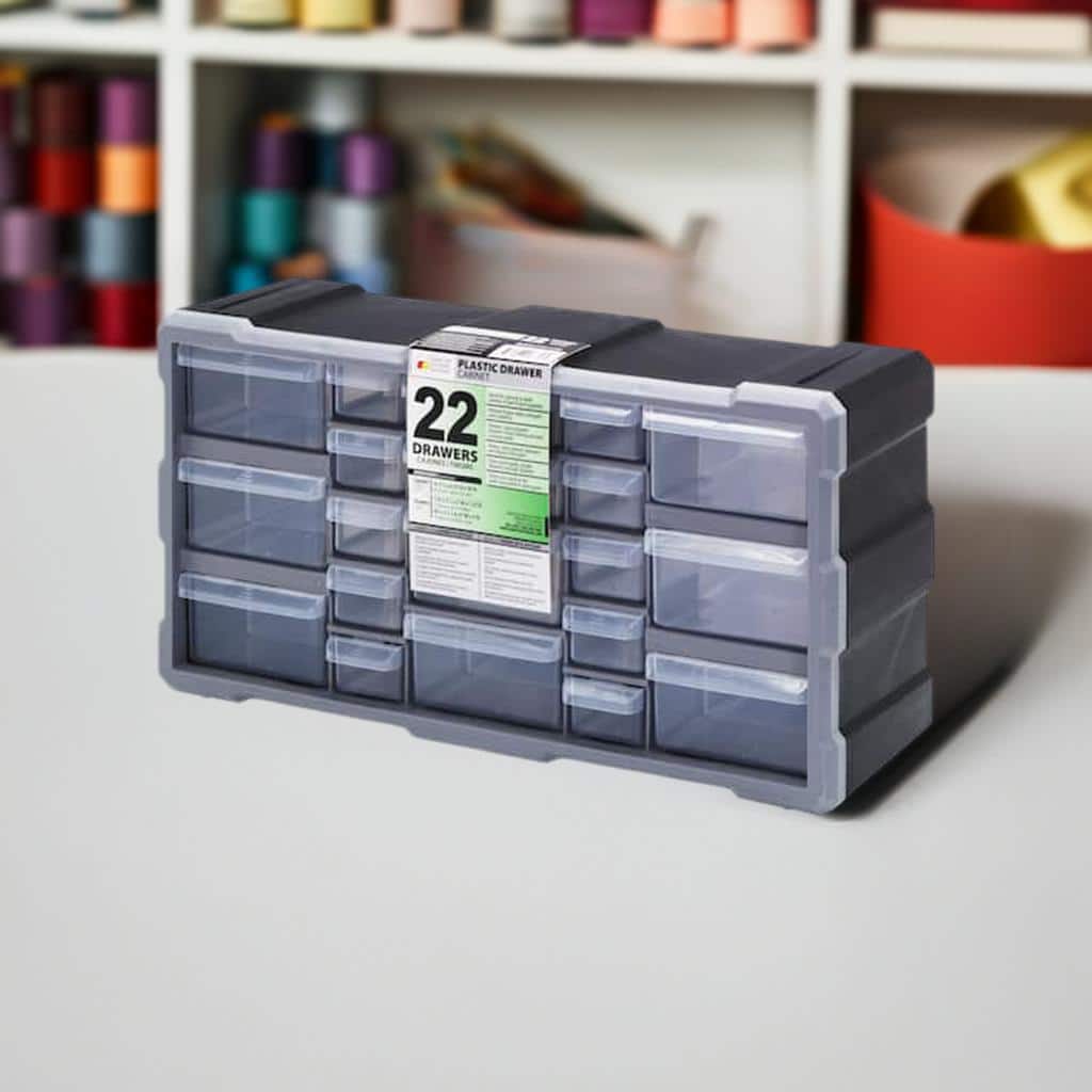 Quantum Storage Systems® Black & Gray 22-Drawer Cabinet