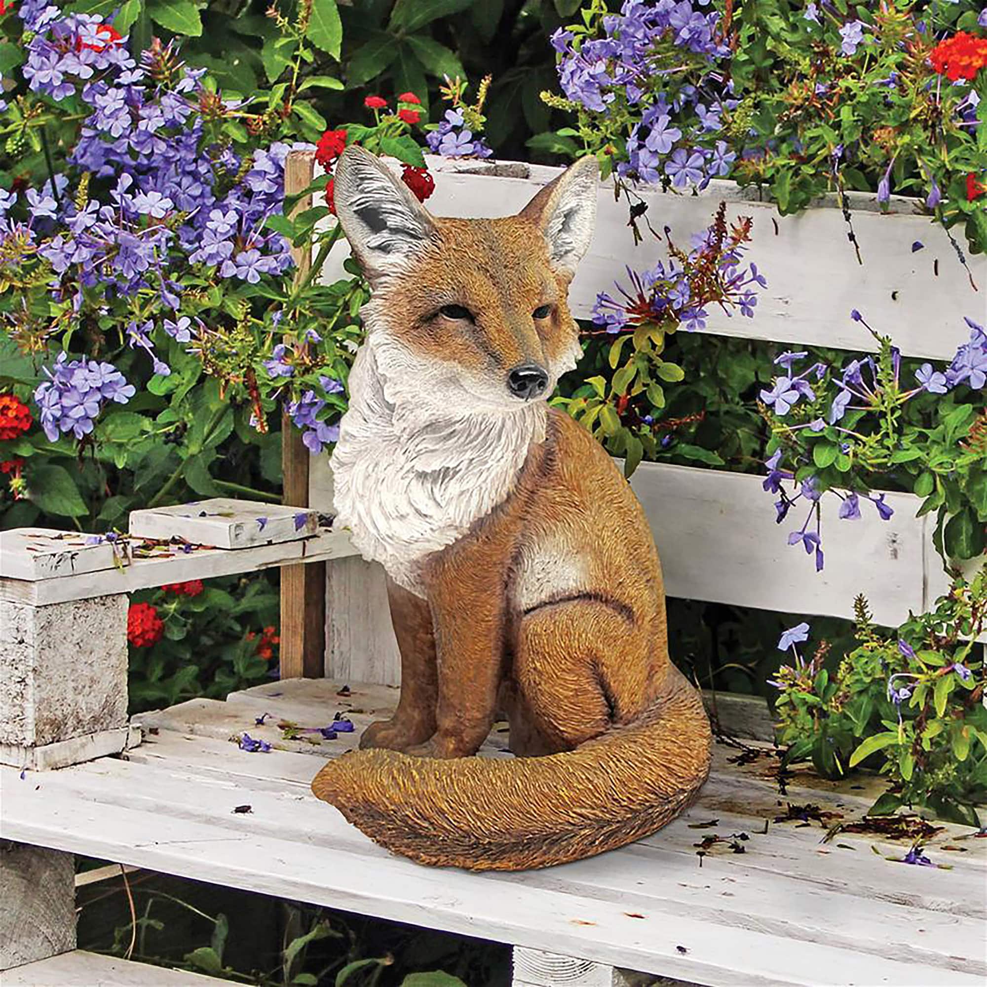 Design Toscano 15&#x22; Fabian the Flamboyant Fox Garden Statue