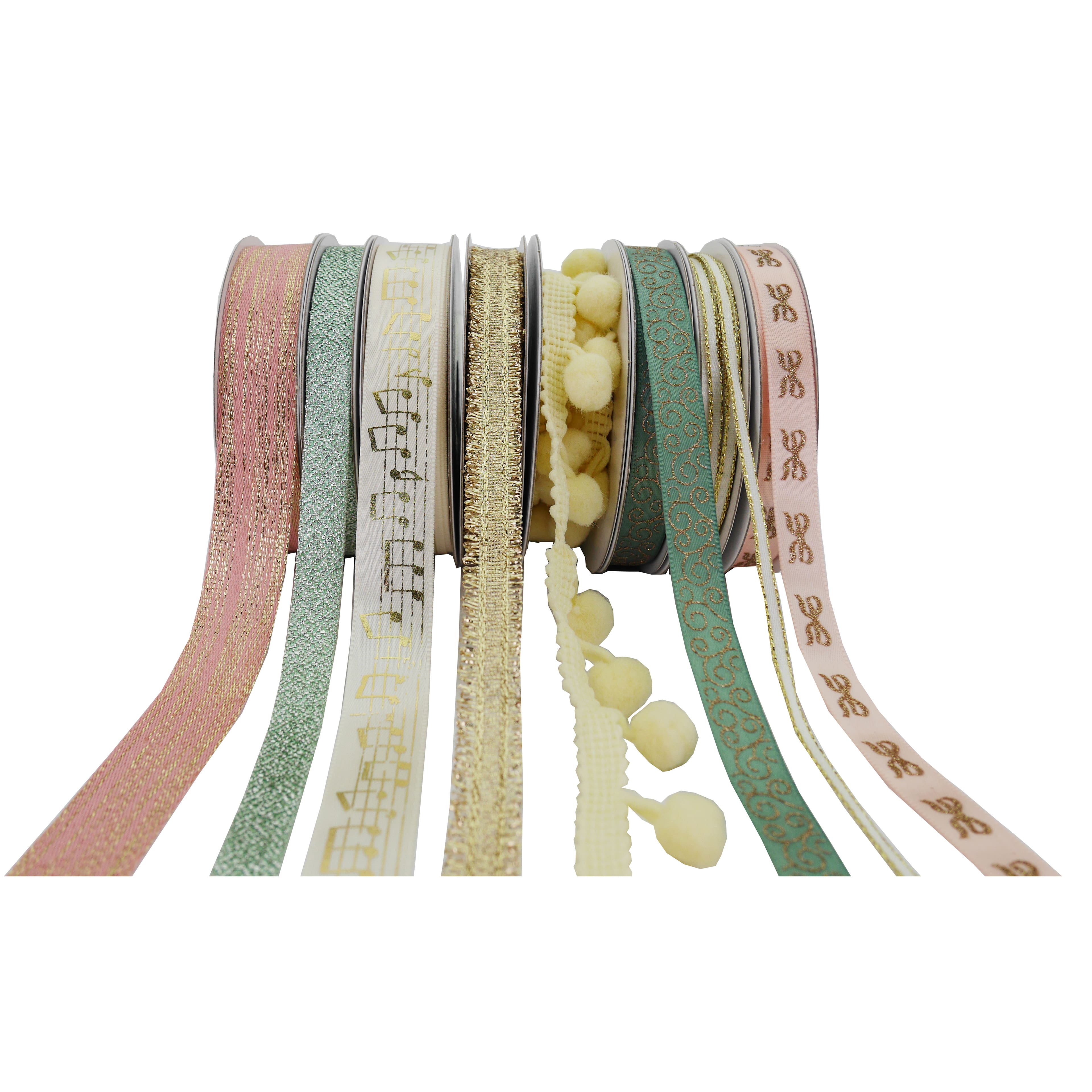 Blush &#x26; Champagne Value Pack Ribbon by Celebrate It&#xAE; Christmas