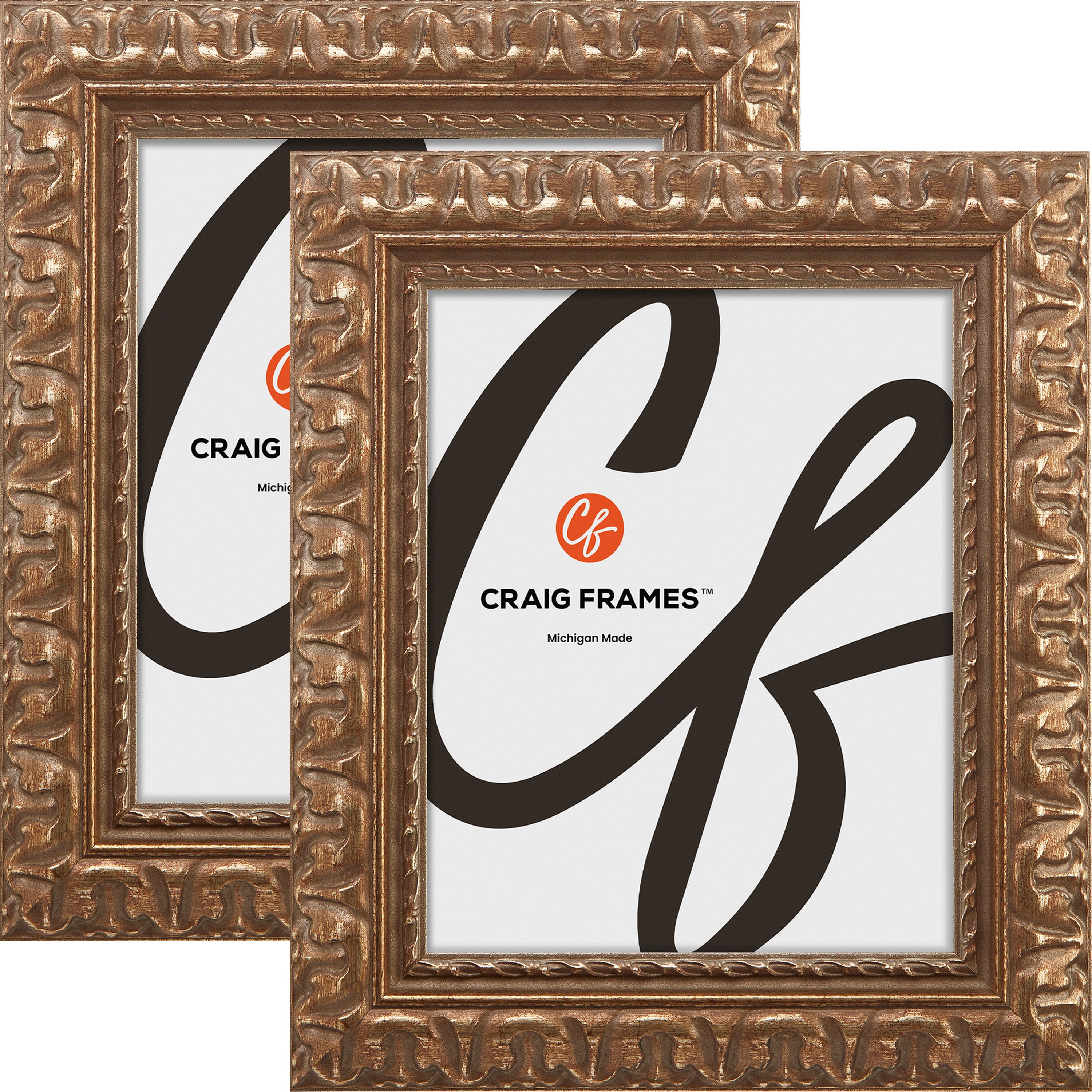 2 Pack Craig Frames Bravada Ornate Bronze Picture Frame