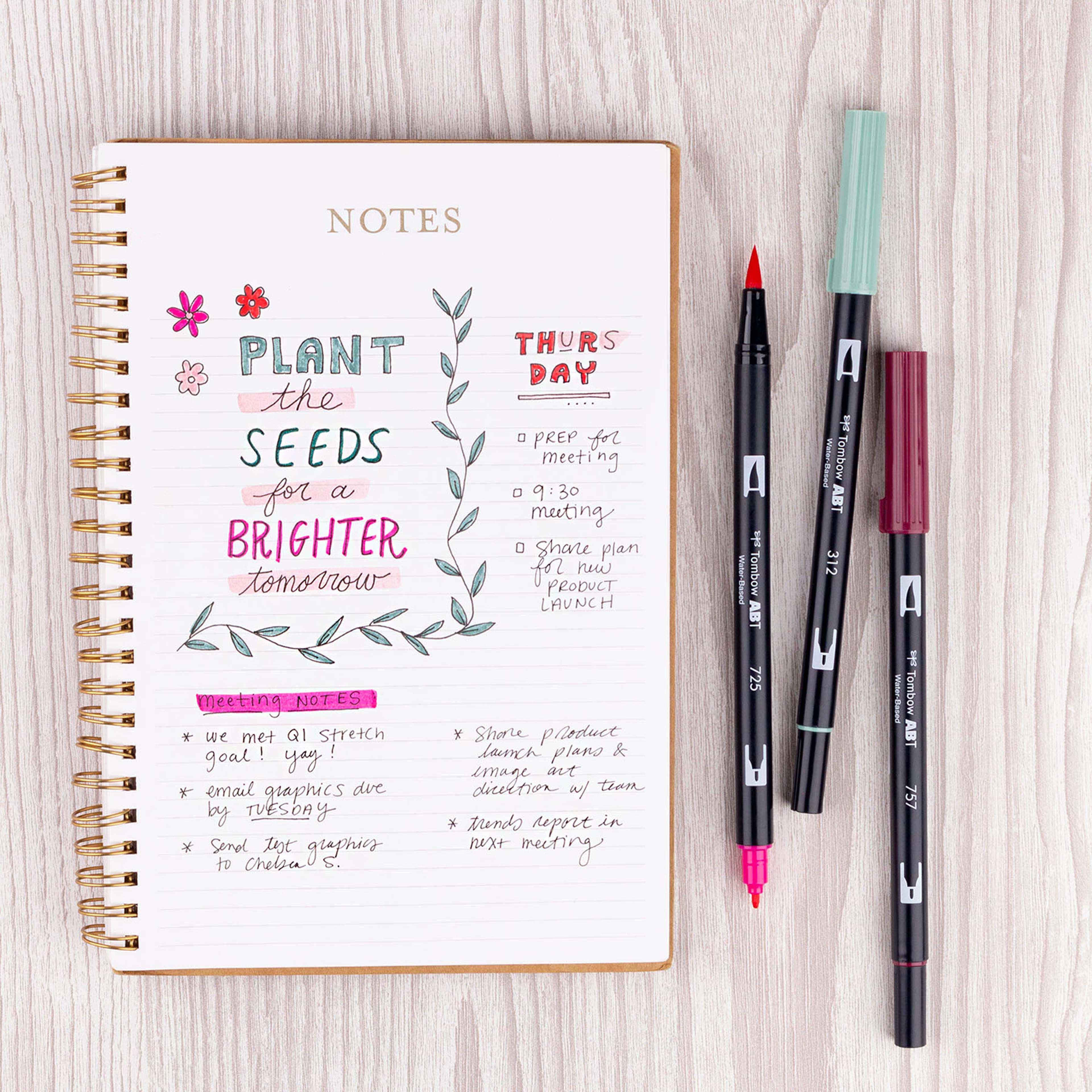 Tombow Very Berry Dual Brush Pen Set