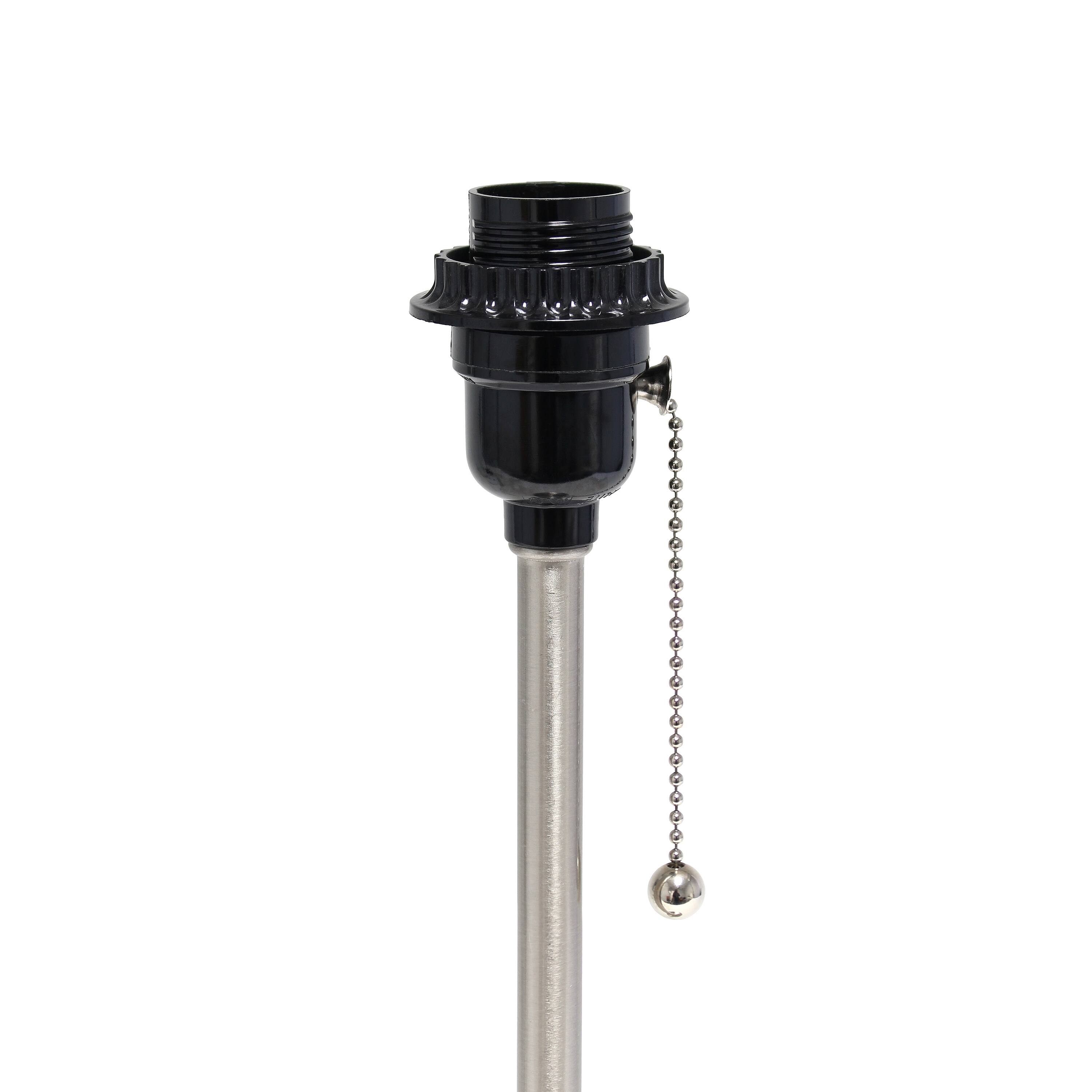 LimeLights 19.5&#x22; Brushed Steel Base Lamps with Charging Outlets, 2ct.