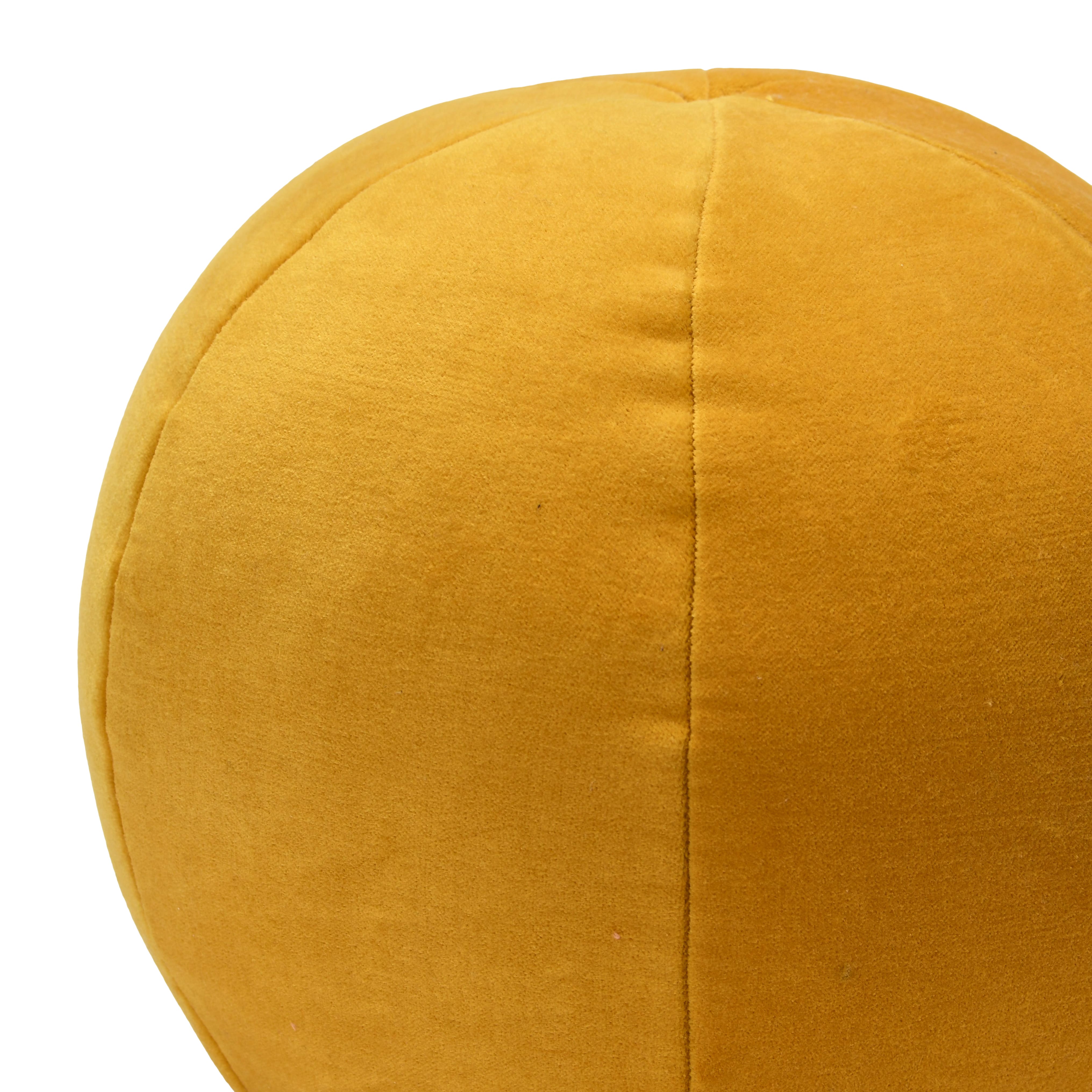 Gold Cotton Velvet Orb Pillow