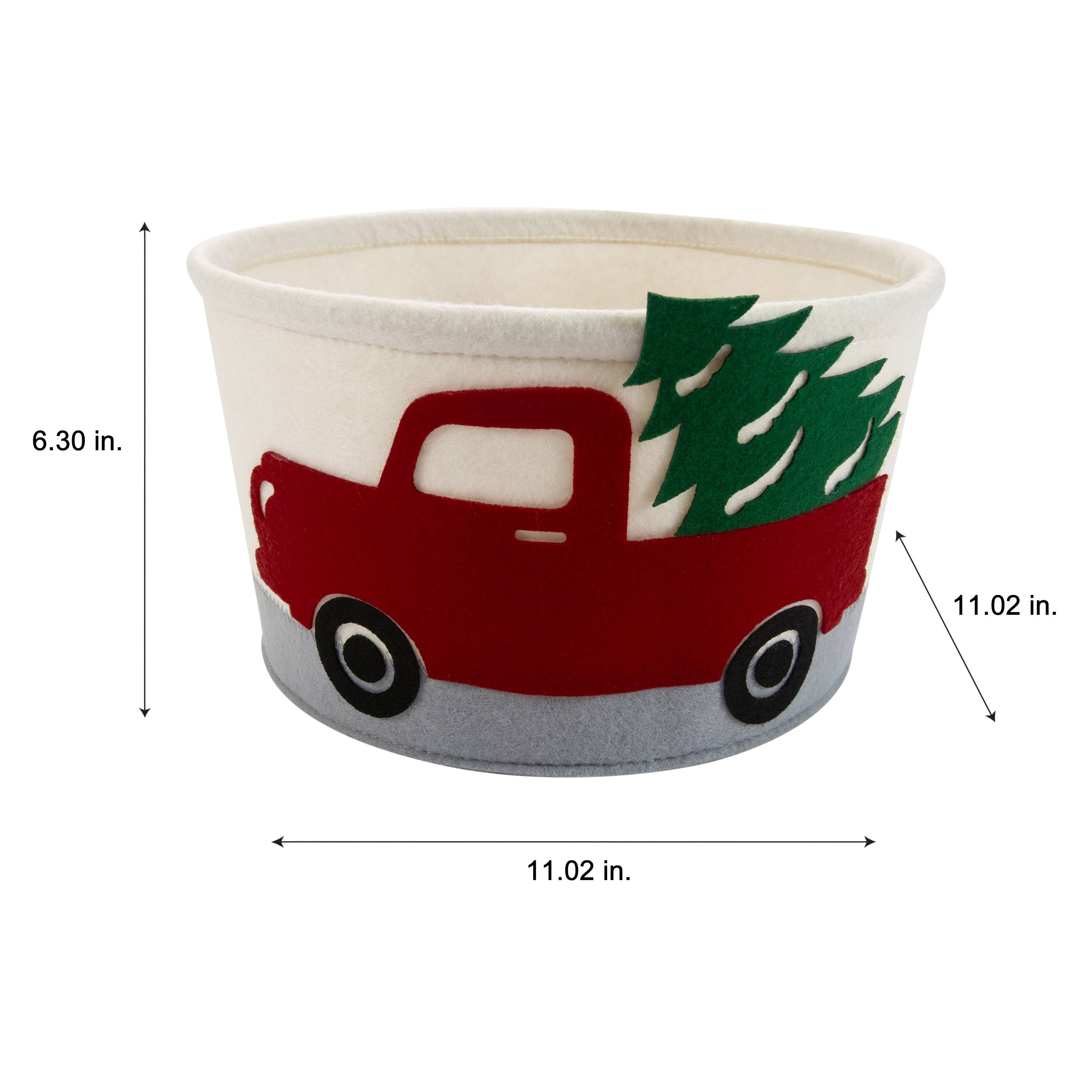 Simplify Round Felt Truck Tote